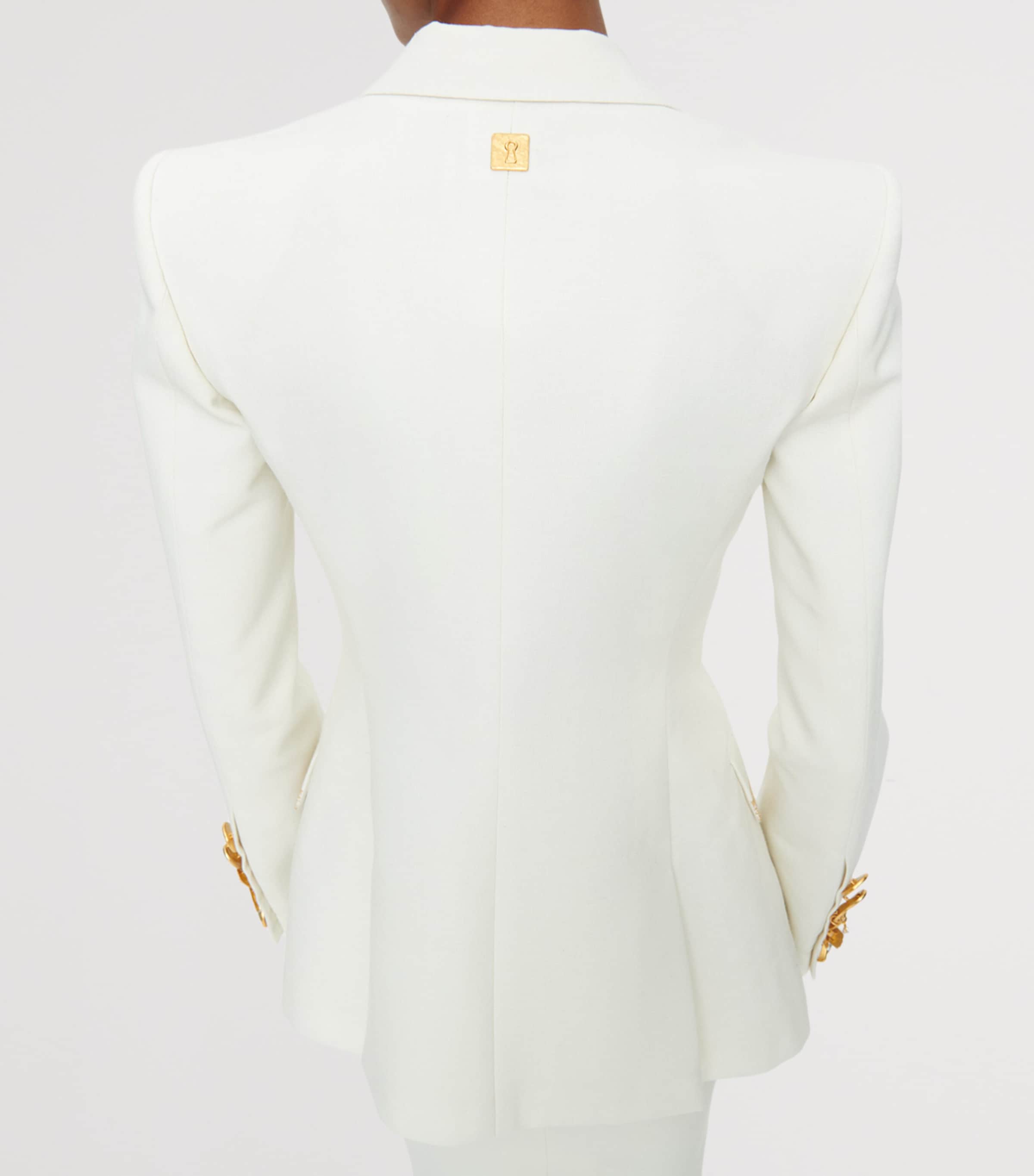 Schiaparelli Womens Measuring Tape Jacket White Image 5
