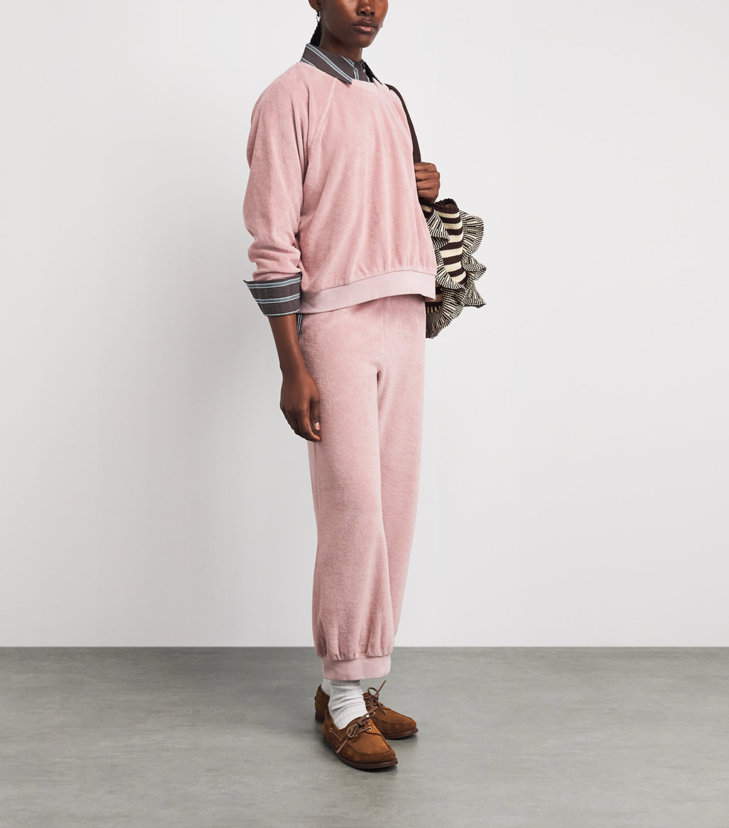 Suzie Kondi Womens Cotton-Blend Harem Sweatpants Blush Image 2