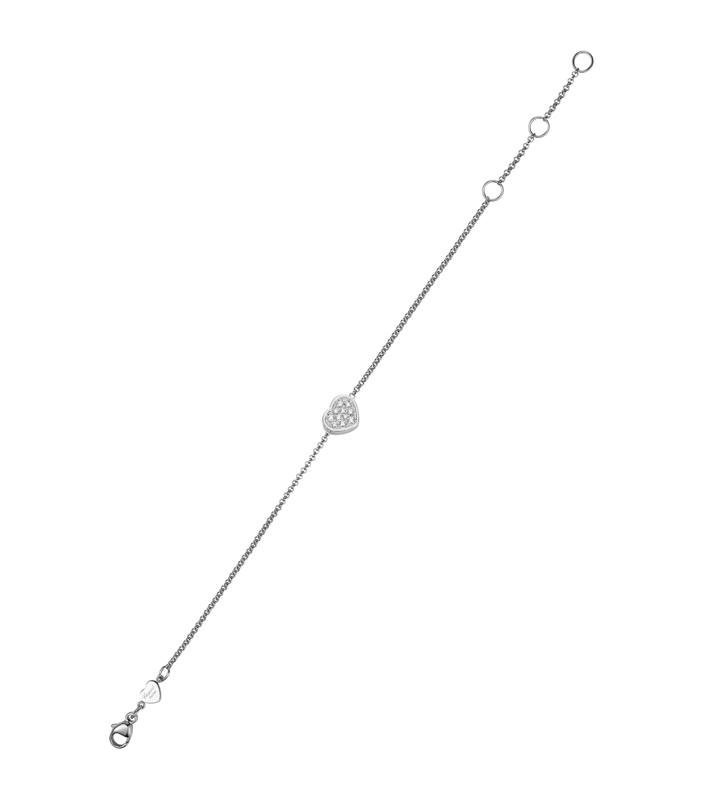 White Gold and Diamond My Happy Hearts Bracelet 18K WHITE GOLD Image 3