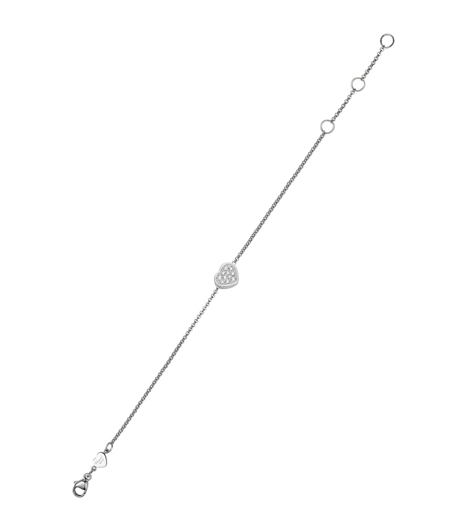 White Gold and Diamond My Happy Hearts Bracelet 18K WHITE GOLD Image 3