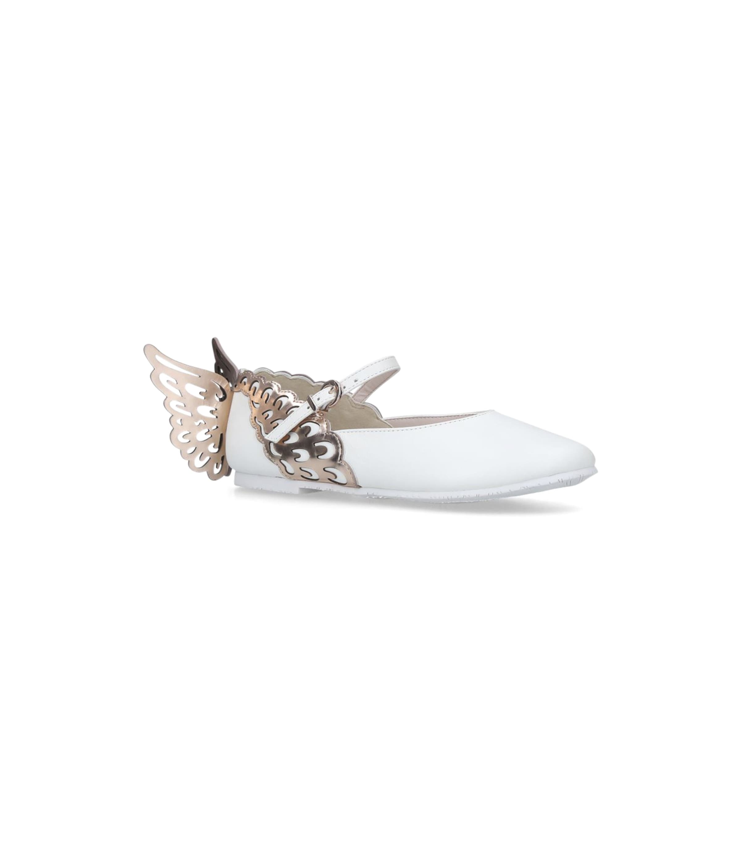 Sophia Webster Leather Evangeline Flats In White