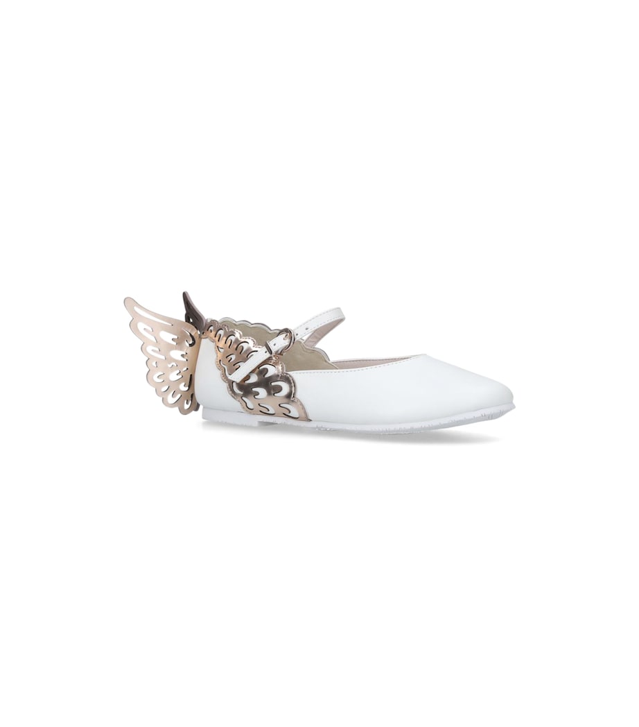 Leather Evangeline Flats WHITE Image 1