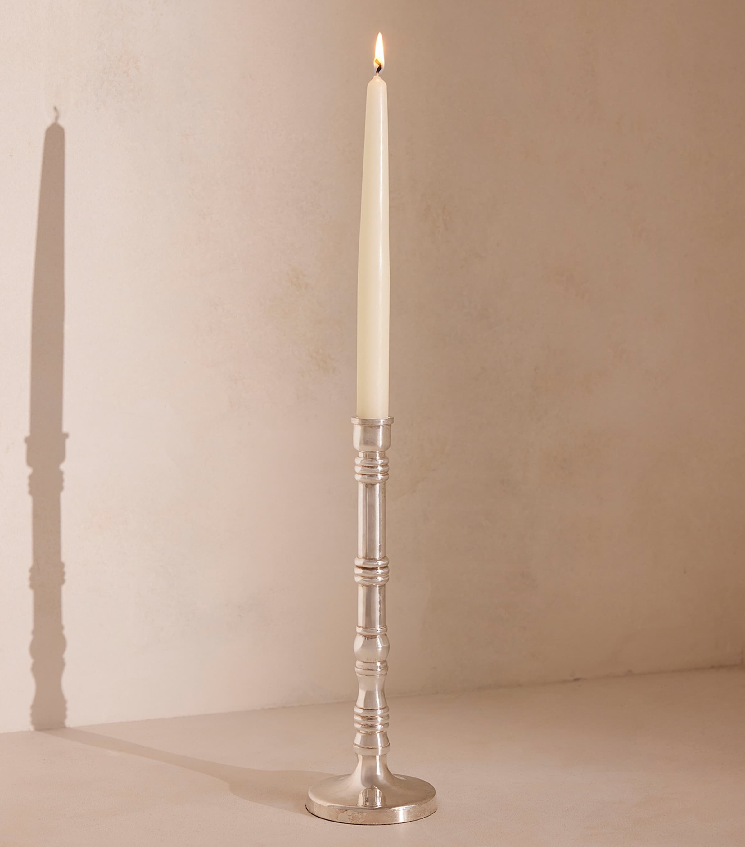 Medium Silver-Plated Stiden Candlestick (27cm) NO COLOUR Image 5