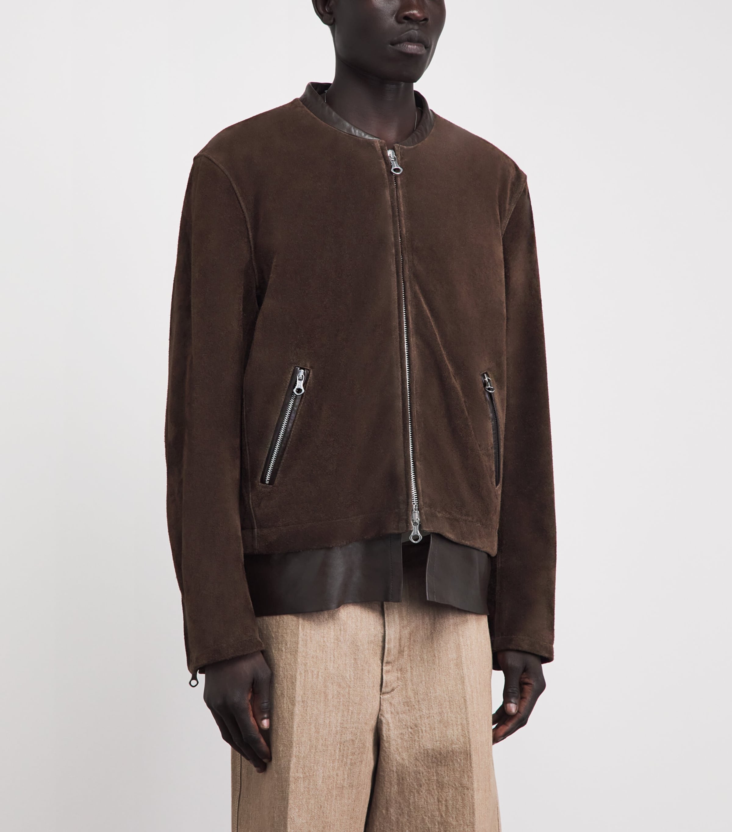 Suede Drift Jacket WENGE BROWN Image 4