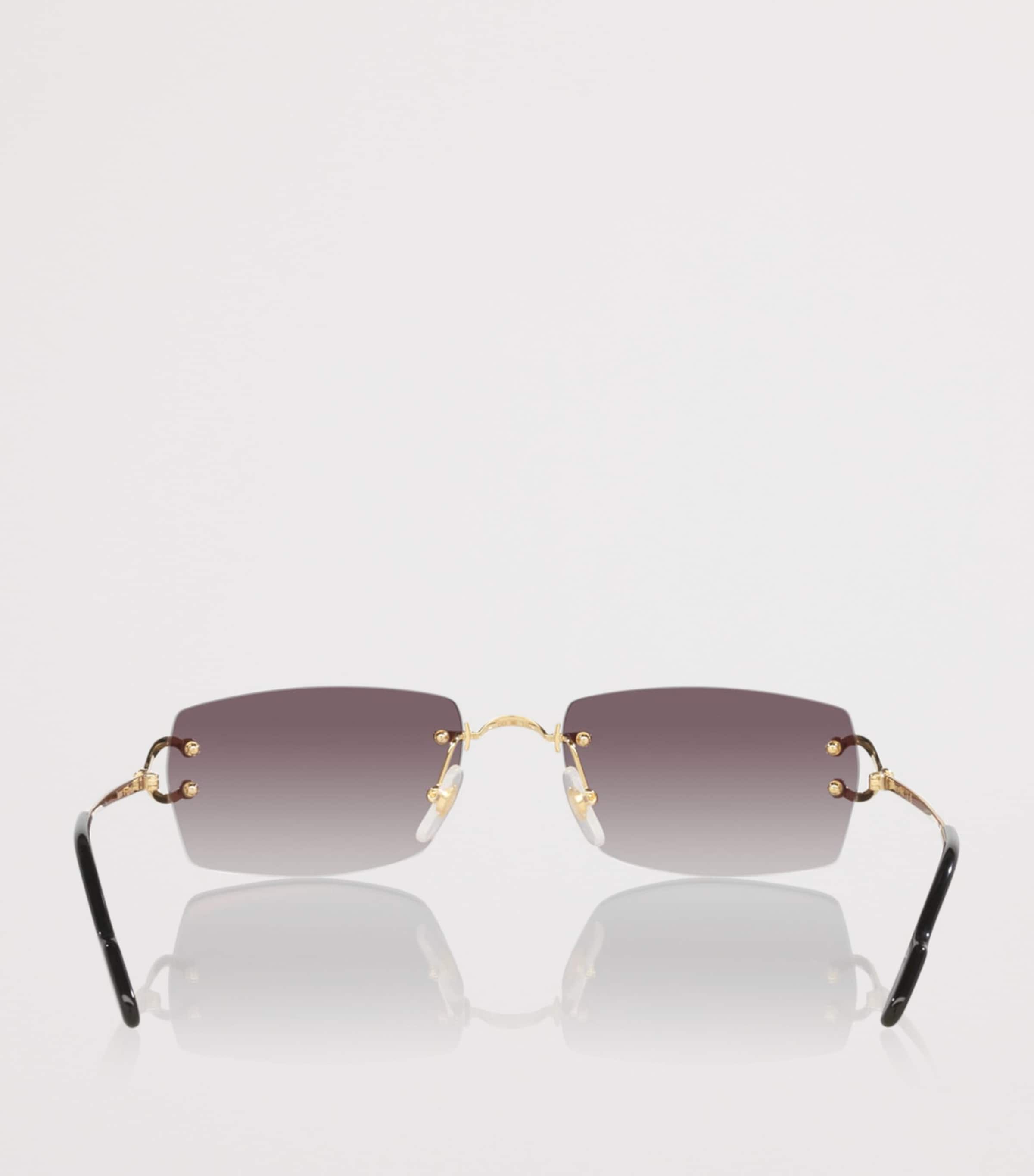 Metal Rectangular Sunglasses 2300L1 Image 4
