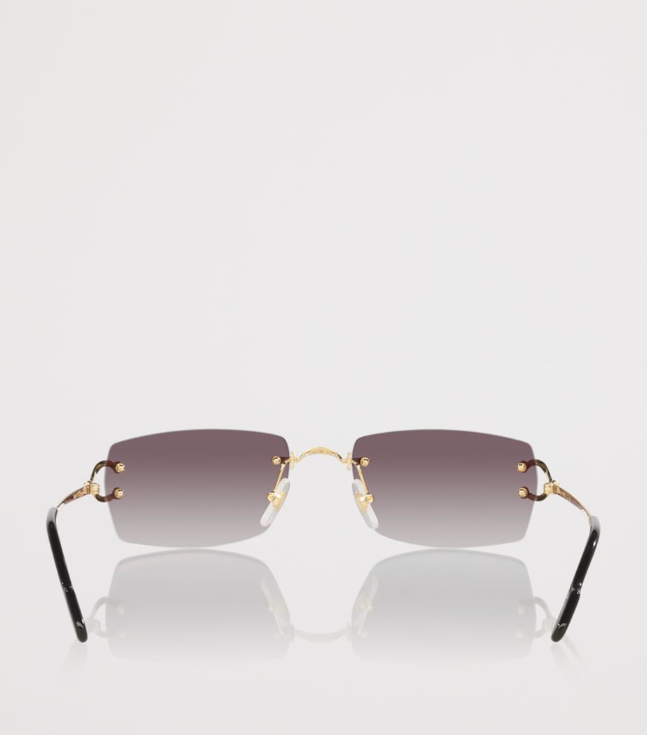 Metal Rectangular Sunglasses 2300L1 Image 4