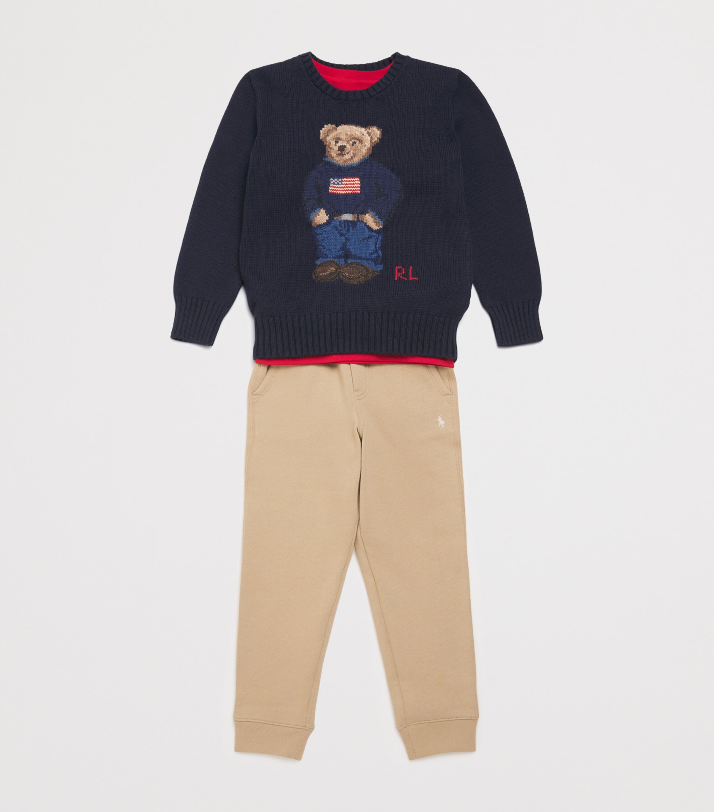 Cotton Sweatpants (2-7 Years) KHAKI Image 3