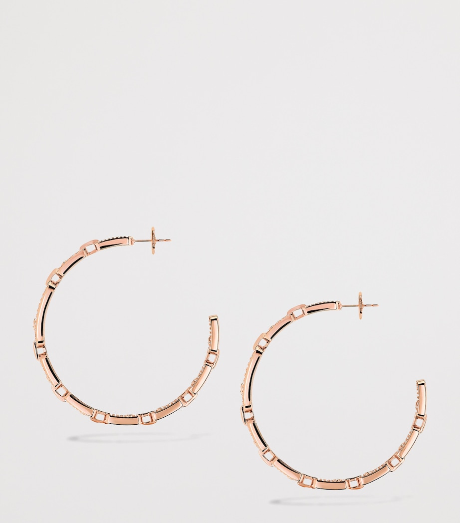 Messika Medium Move Link Pink Gold and Diamond Hoop Earrings (2.12ct) Pink Gold Image 3