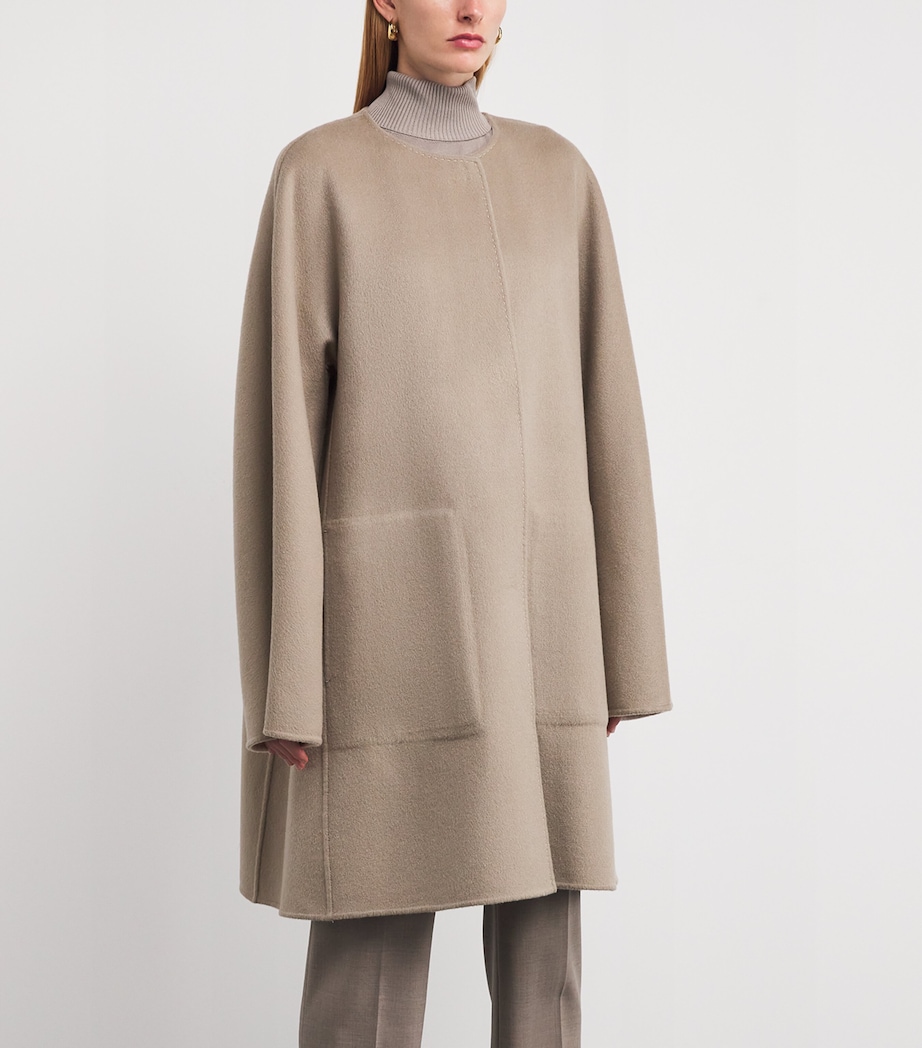 Cashmere Reversible Scarf Coat 0009105 OATML MLN/HC Image 3