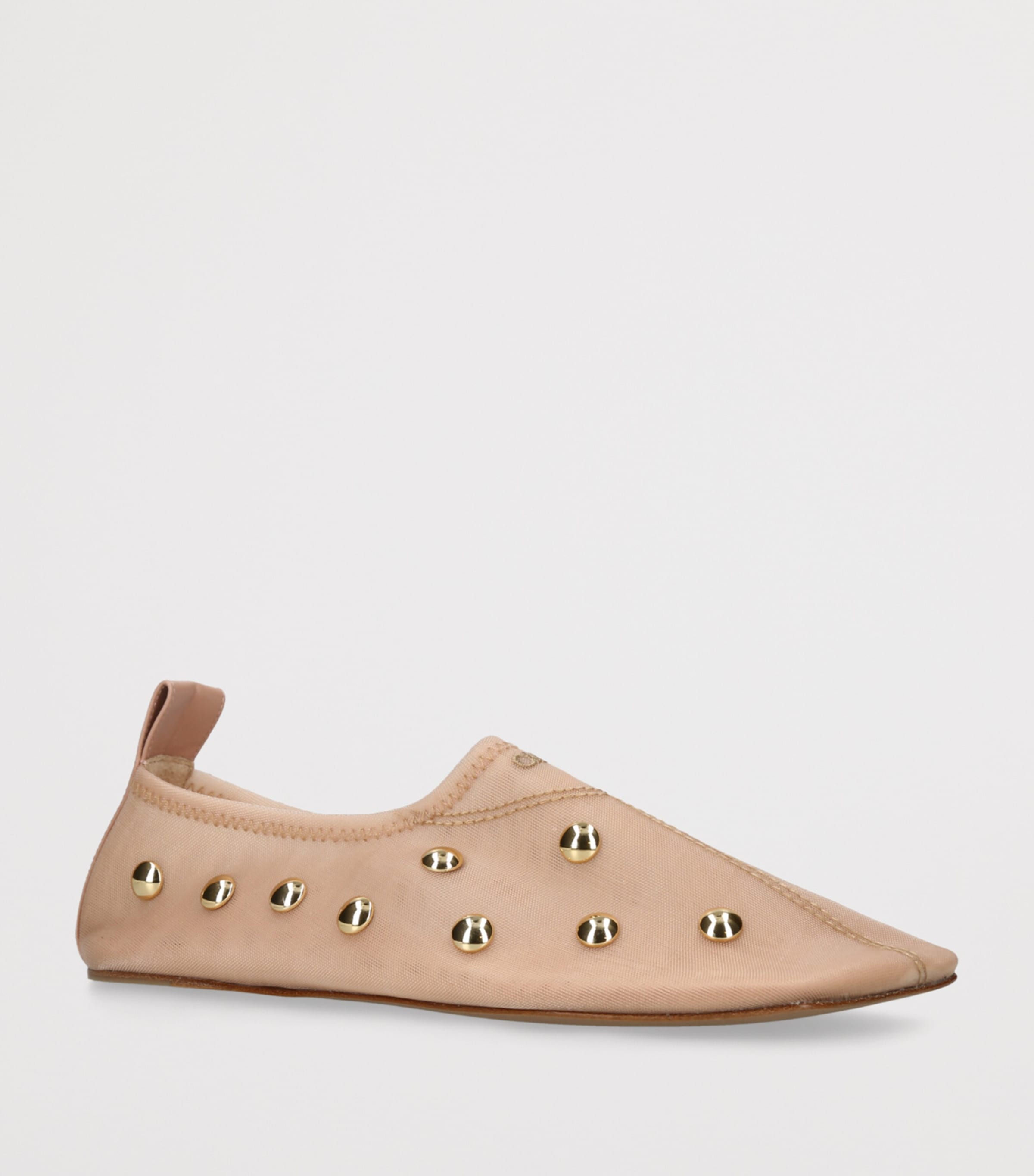 Leather Studded Rita Ballet Flats BLUSH Image 3
