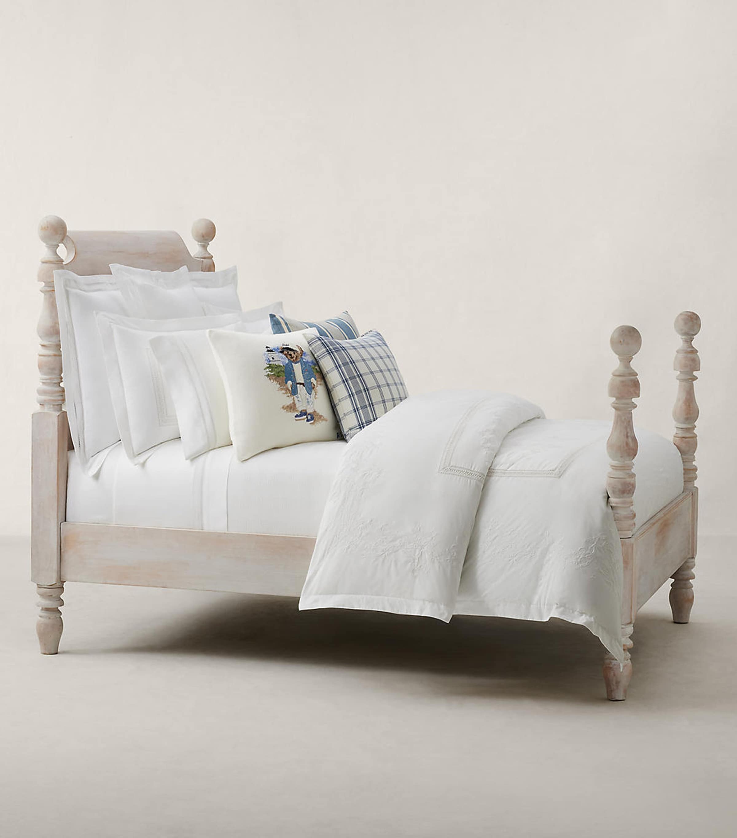Ralph Lauren Home Meadow Lane Single Duvet Cover (140cm x 200cm) White Image 2