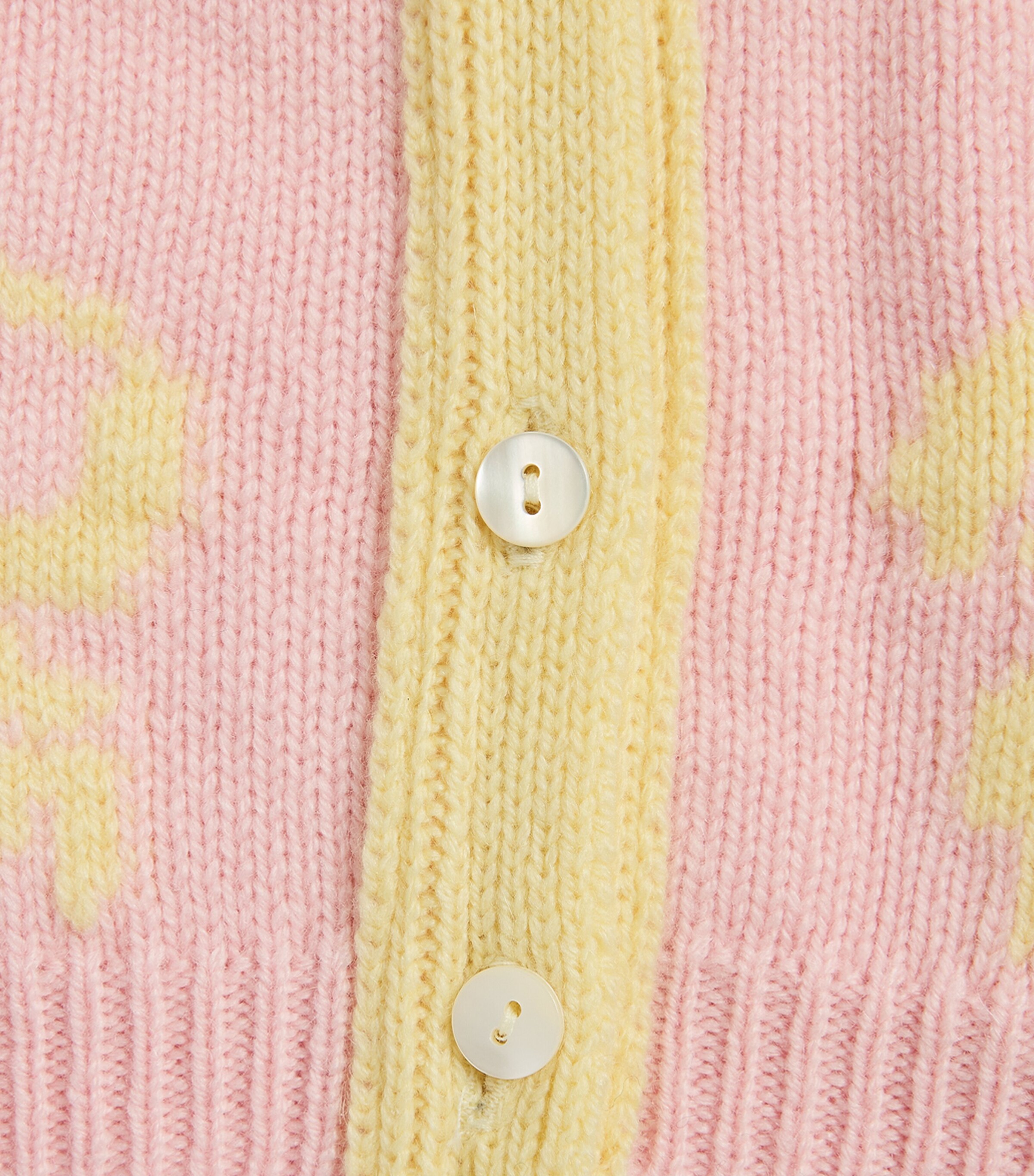 Rosie Sugden Cashmere Cardigan (3 Months - 3 Years) Mrshmlw/lemon Bow Image 3