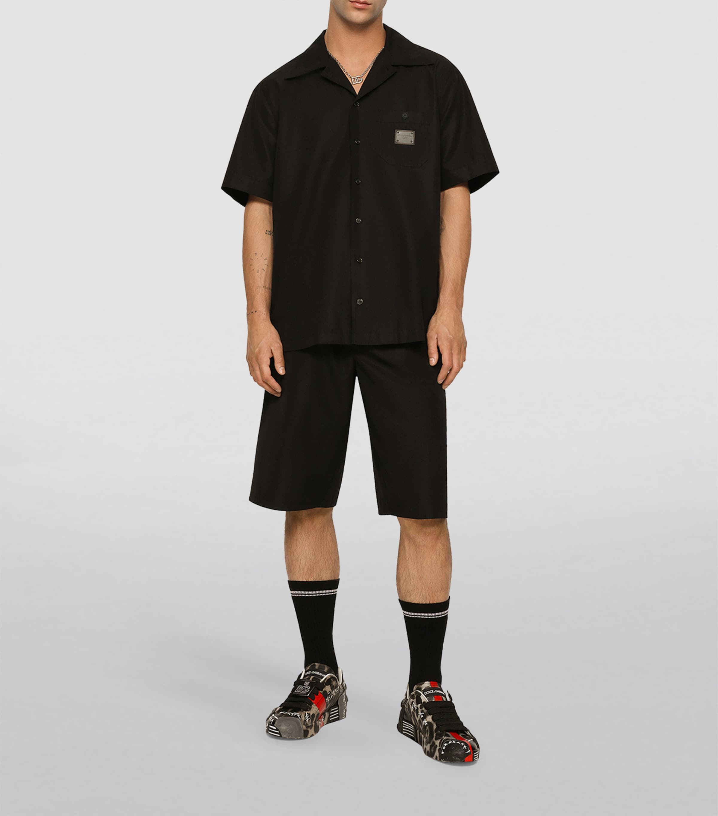 Logo-Plaque Shirt N0000-BLACK Image 3