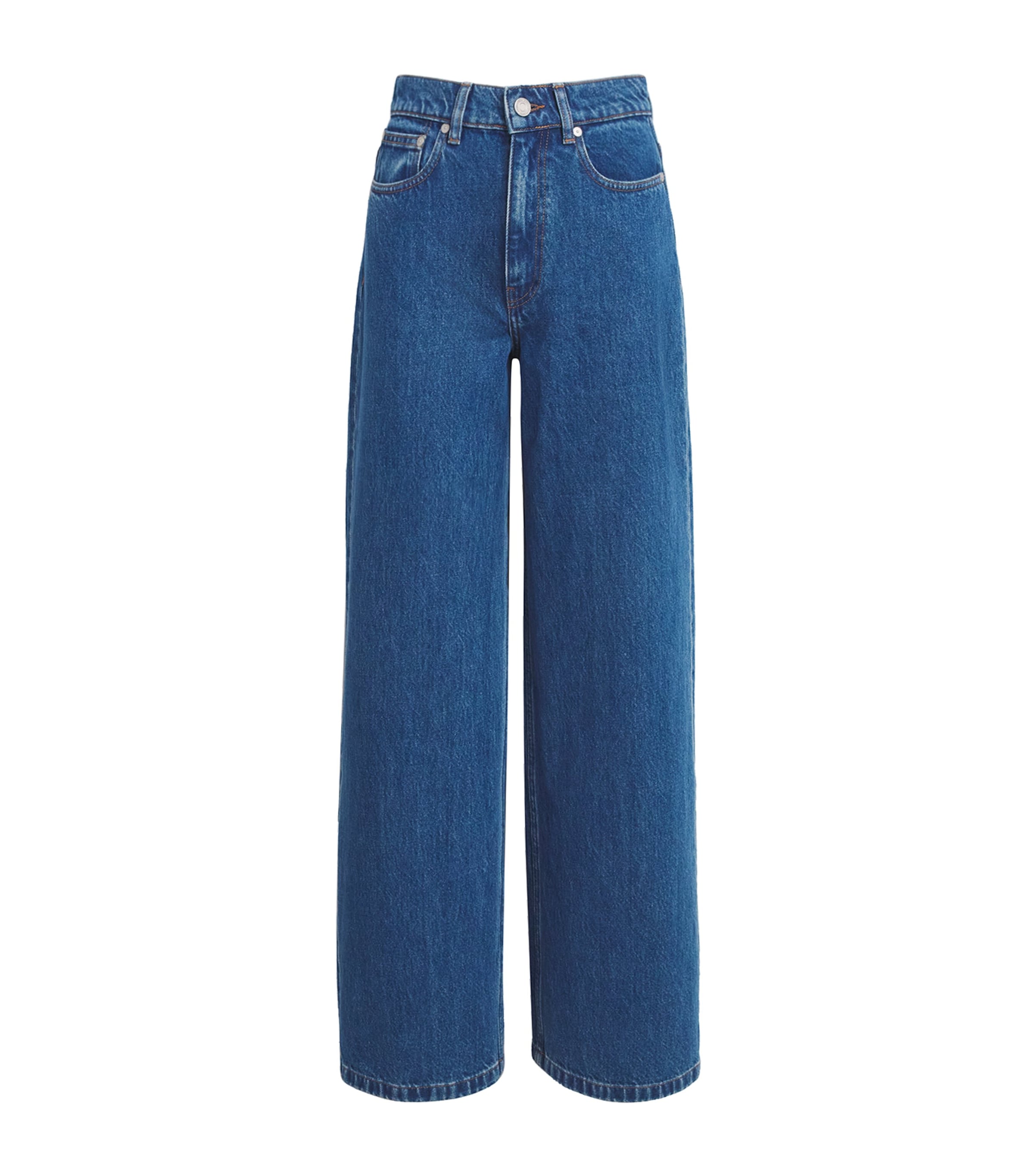 Joseph Womens Zamtam Wide-Leg Jeans Mid Blue Image 1