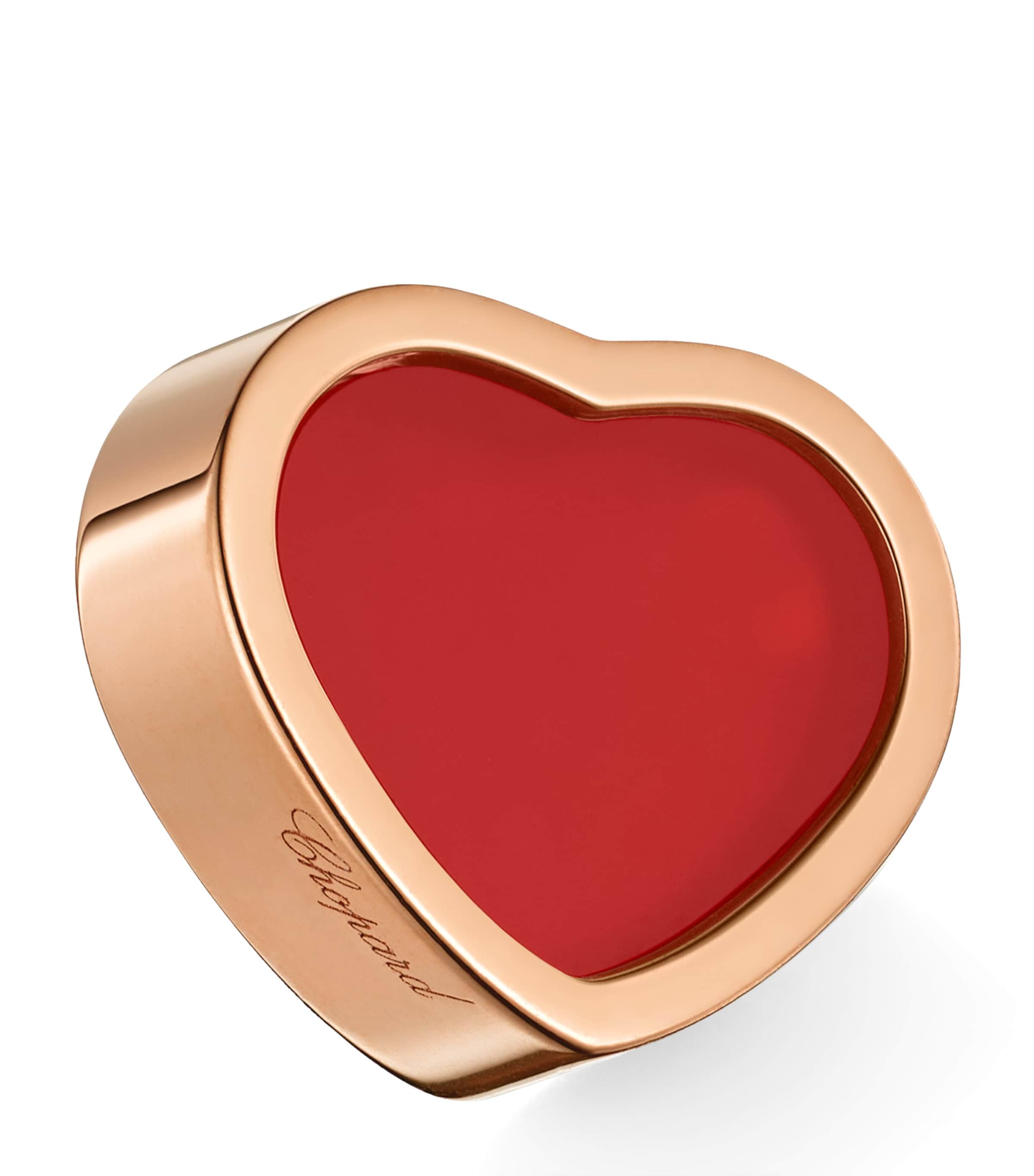 Rose Gold and Carnelian My Happy Hearts Single Earring 18K ROSE GOLD Image 4