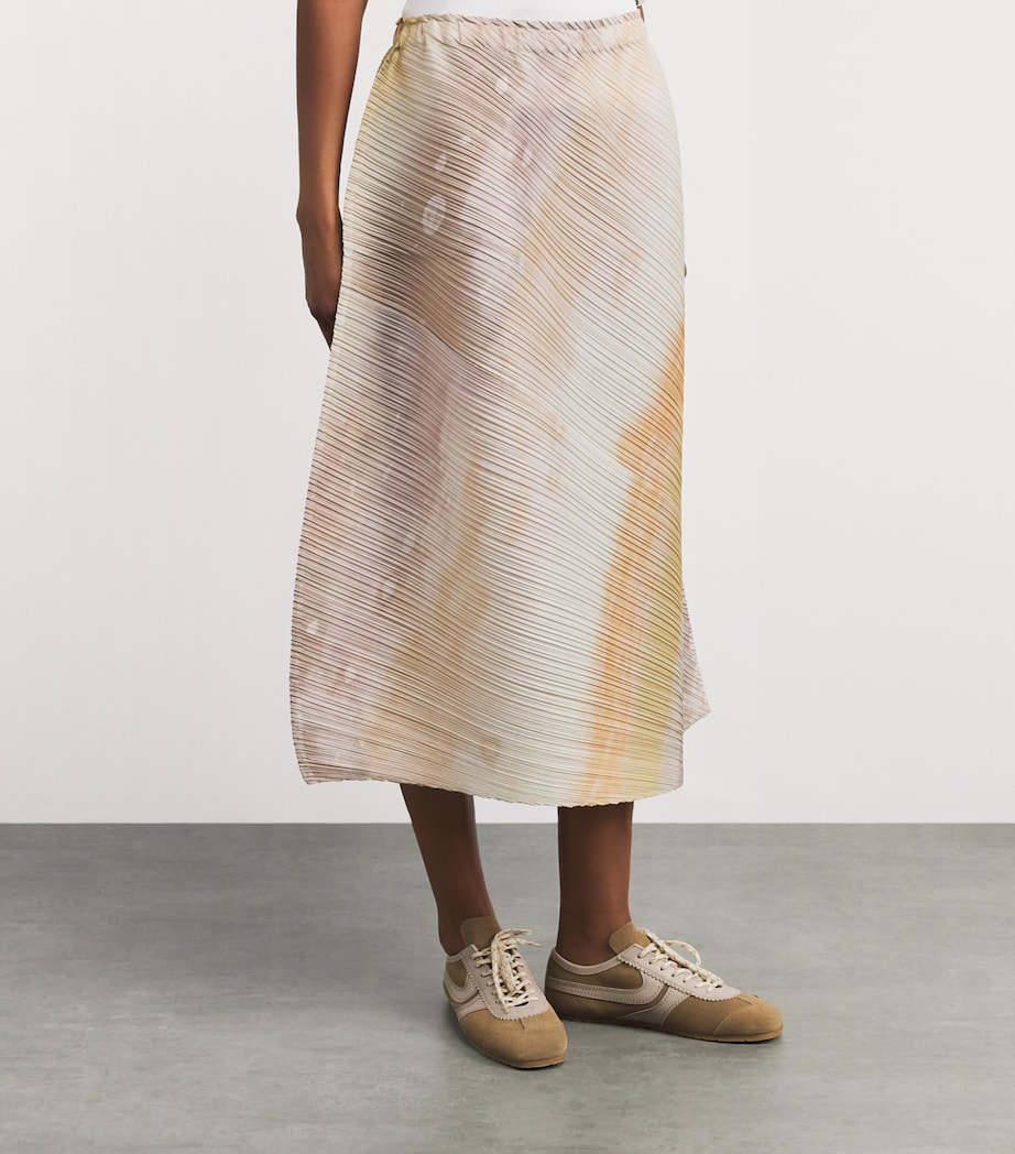 Pleats Please Issey Miyake Womens Sea Bubble Midi Skirt Greige Image 4