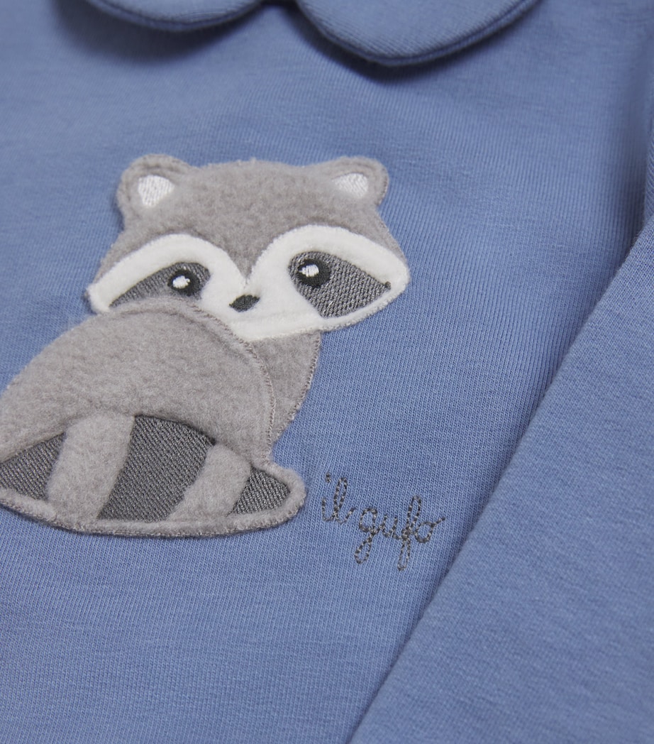 Cotton-Blend Raccoon All-In-One (1-12 Months) 4607AVIATOR/GREY Image 3