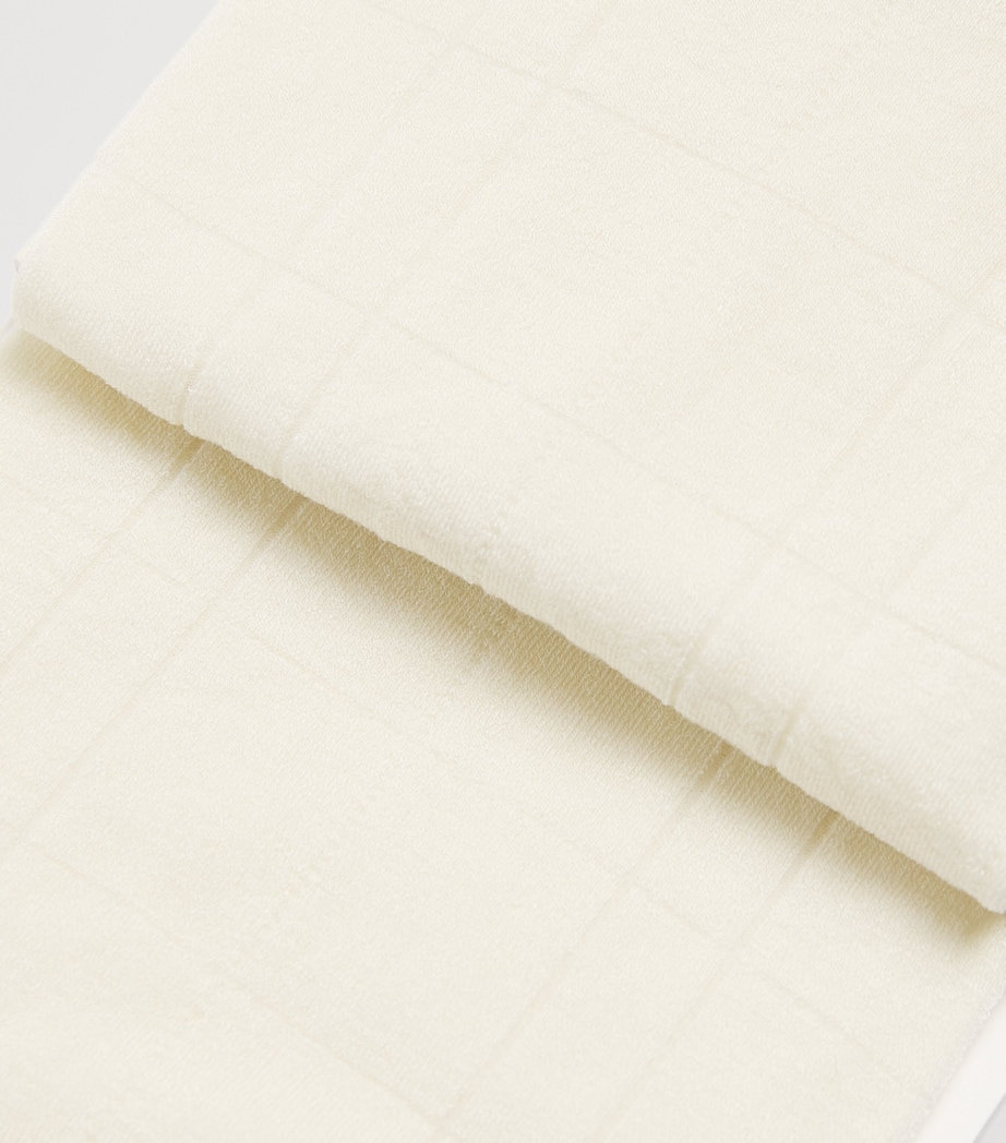 Check Solid Lounge Knee-High Tights 2059 OFF WHITE Image 2