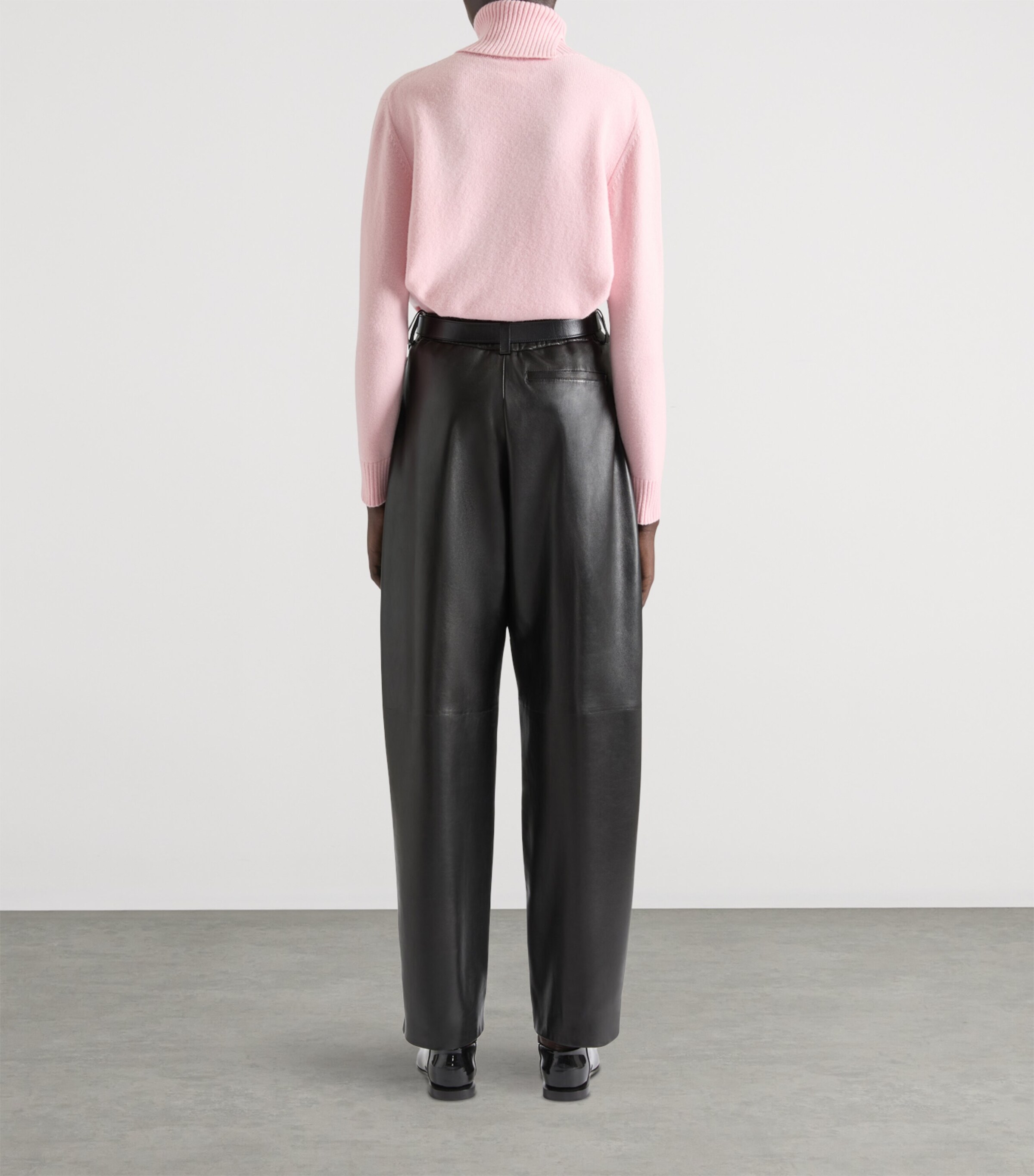 Givenchy Womens Wool-Cashmere Logo Rollneck Sweater Light Pink Image 3