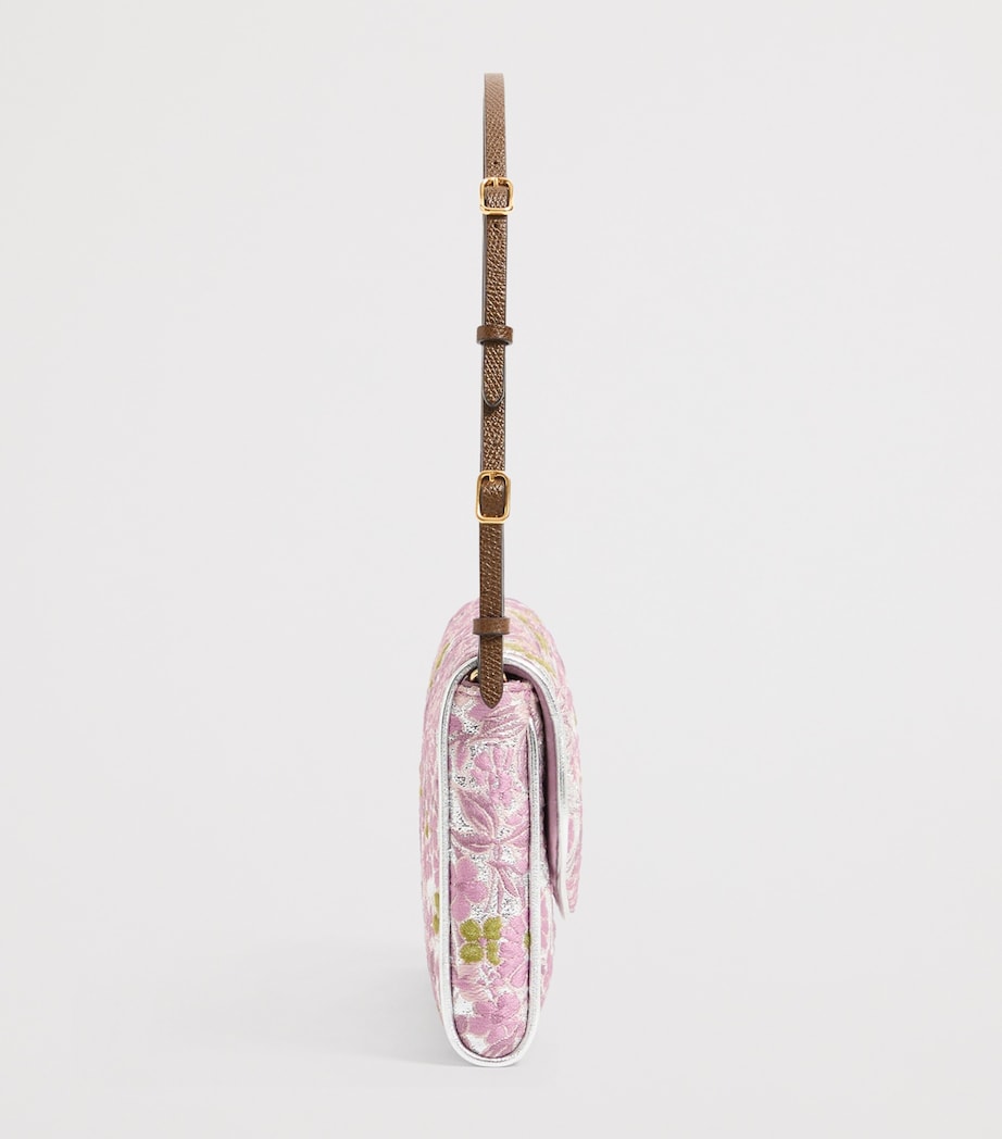 Valentino Garavani Floral Embroidered DeVain Shoulder Bag Image 3