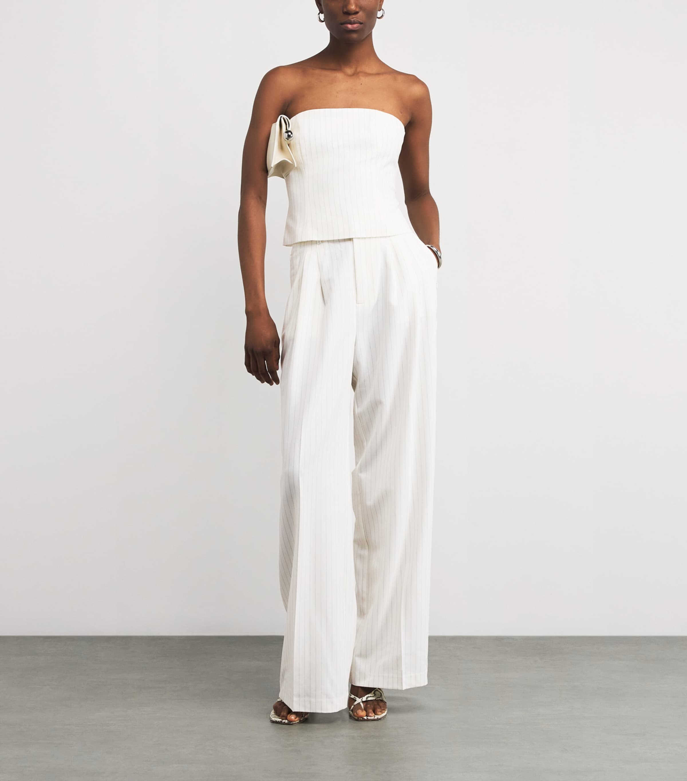 Stripe Essential Suiting Trousers CHESTNUT PIN STRIPE Image 2