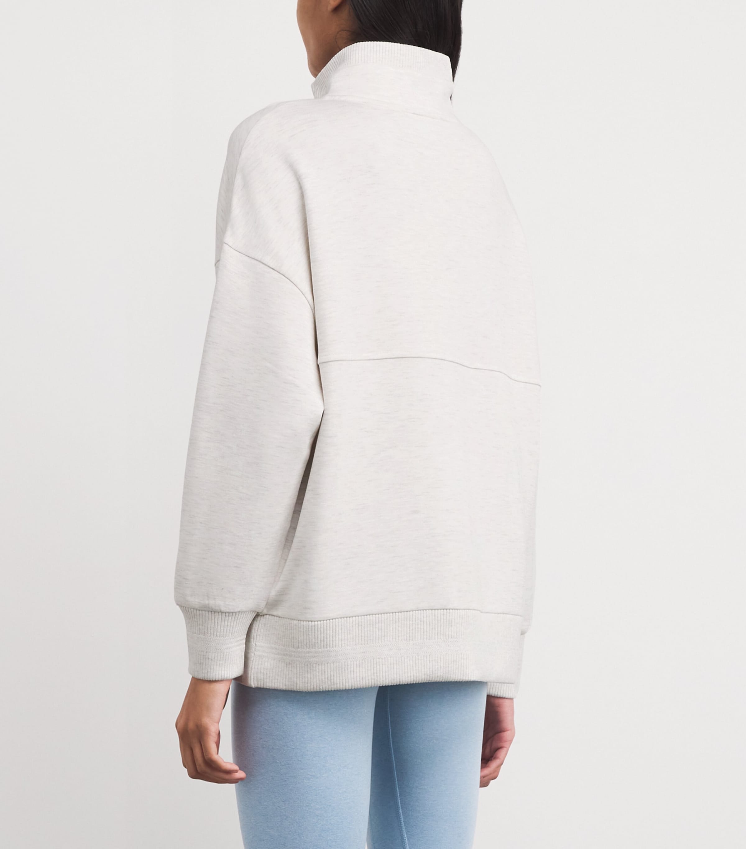 DoubleSoft Molly Half-Zip Sweatshirt IVORY MARL Image 4