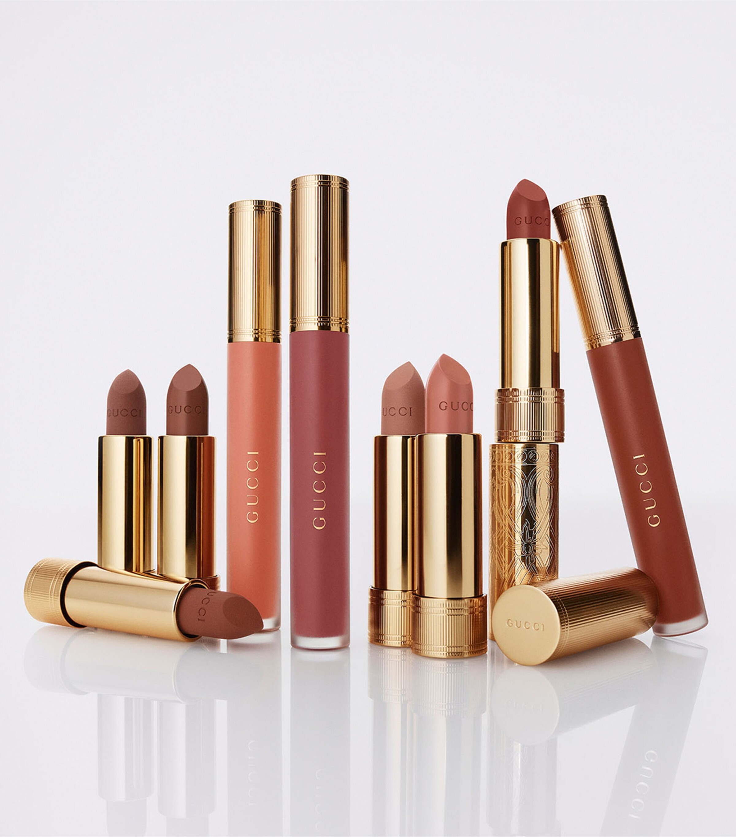 GUCCI  ROUGE À LÉVRES MAT 3本セット GUCCI Lipstick Trio Set: Rouge de Beauté, Lévres Voile & Mat