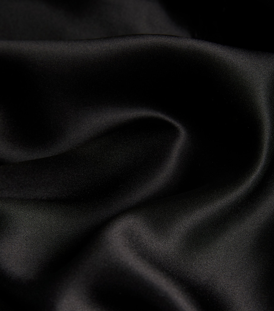 Silk Lace-Trim Chemise NOIR Image 5