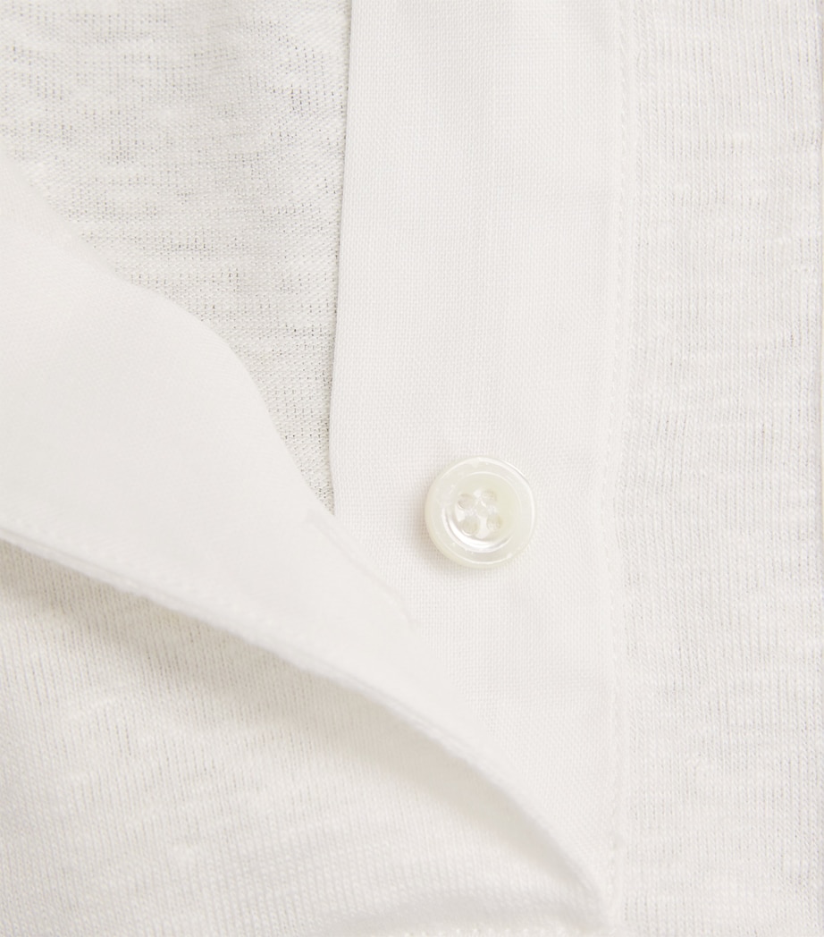 Stretch-Linen The Caddy Polo Shirt CREAM Image 2