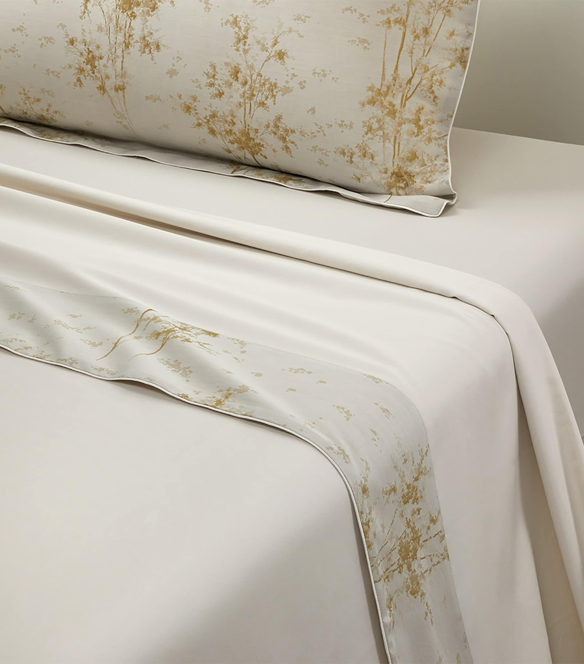 Organic Cotton Legende Double Flat Sheet (240cm x 295cm) NACRE Image 2