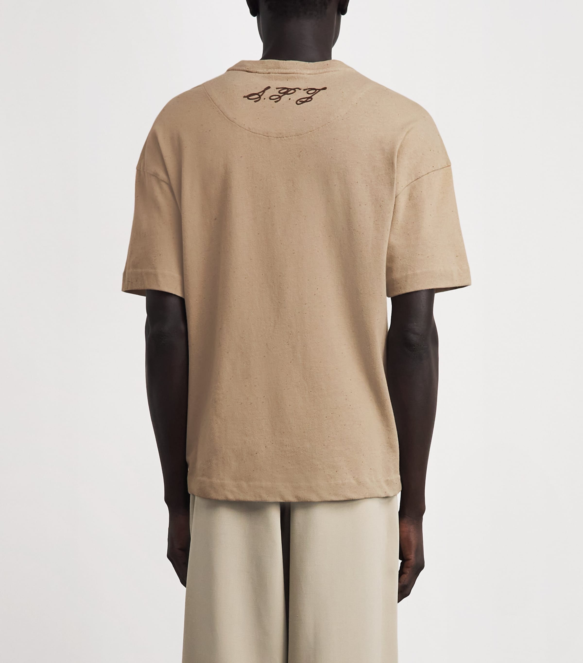 Jacquemus Beige Cotton Embroidered Brodero T-Shirt | Harrods US