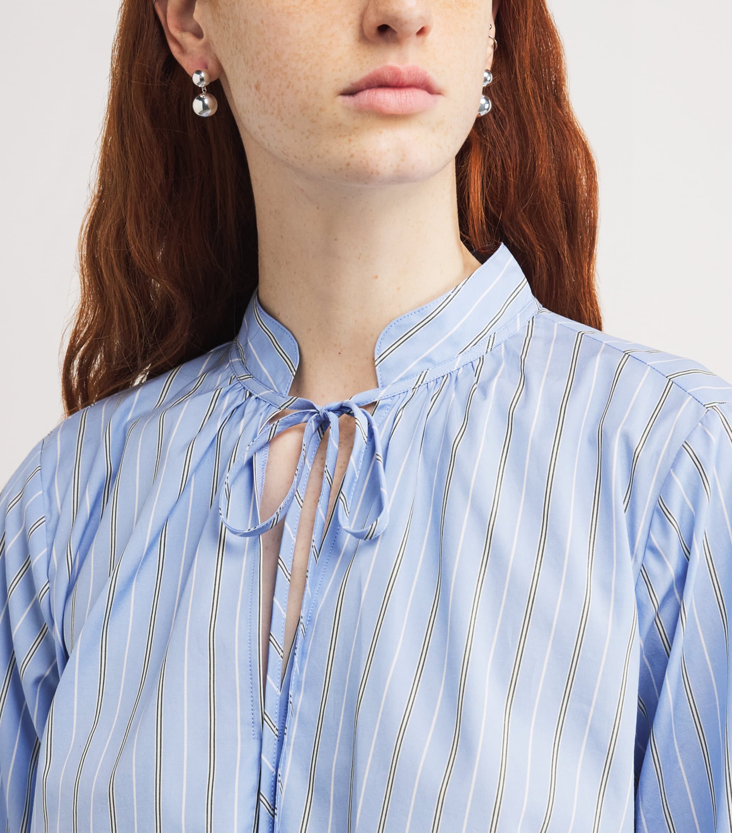 Cotton Kaits Blouse B1435 ICE BLUE MULTI Image 6