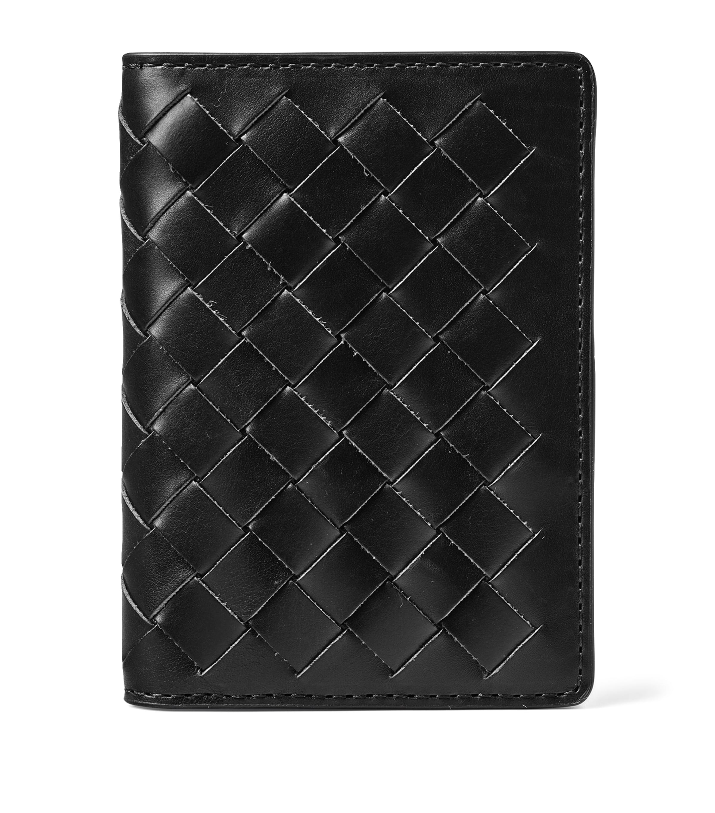 Aspinal Of London Black Double Fold Leather Card Holder