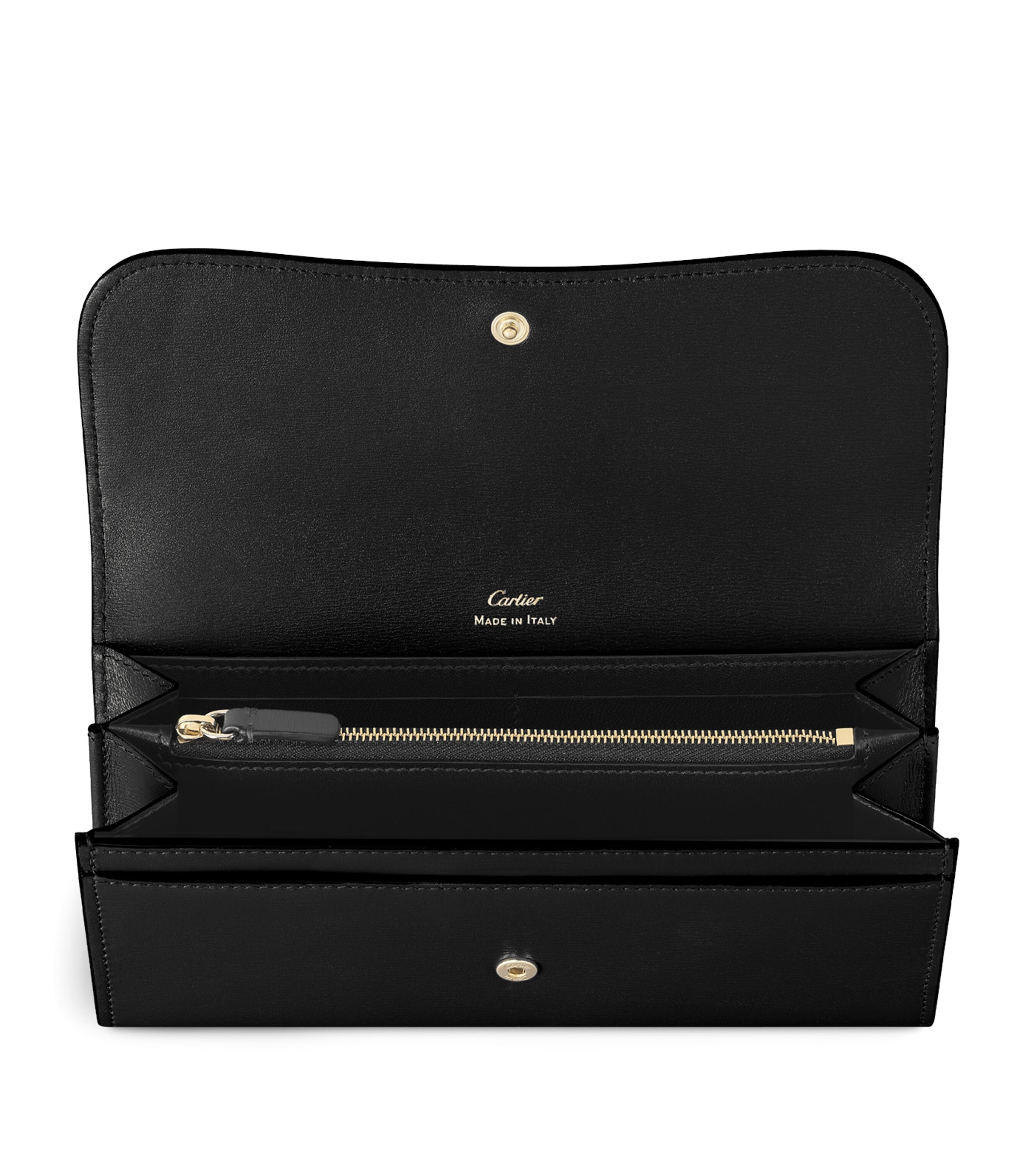Calfskin Panthère de Cartier Wallet BLACK Image 4