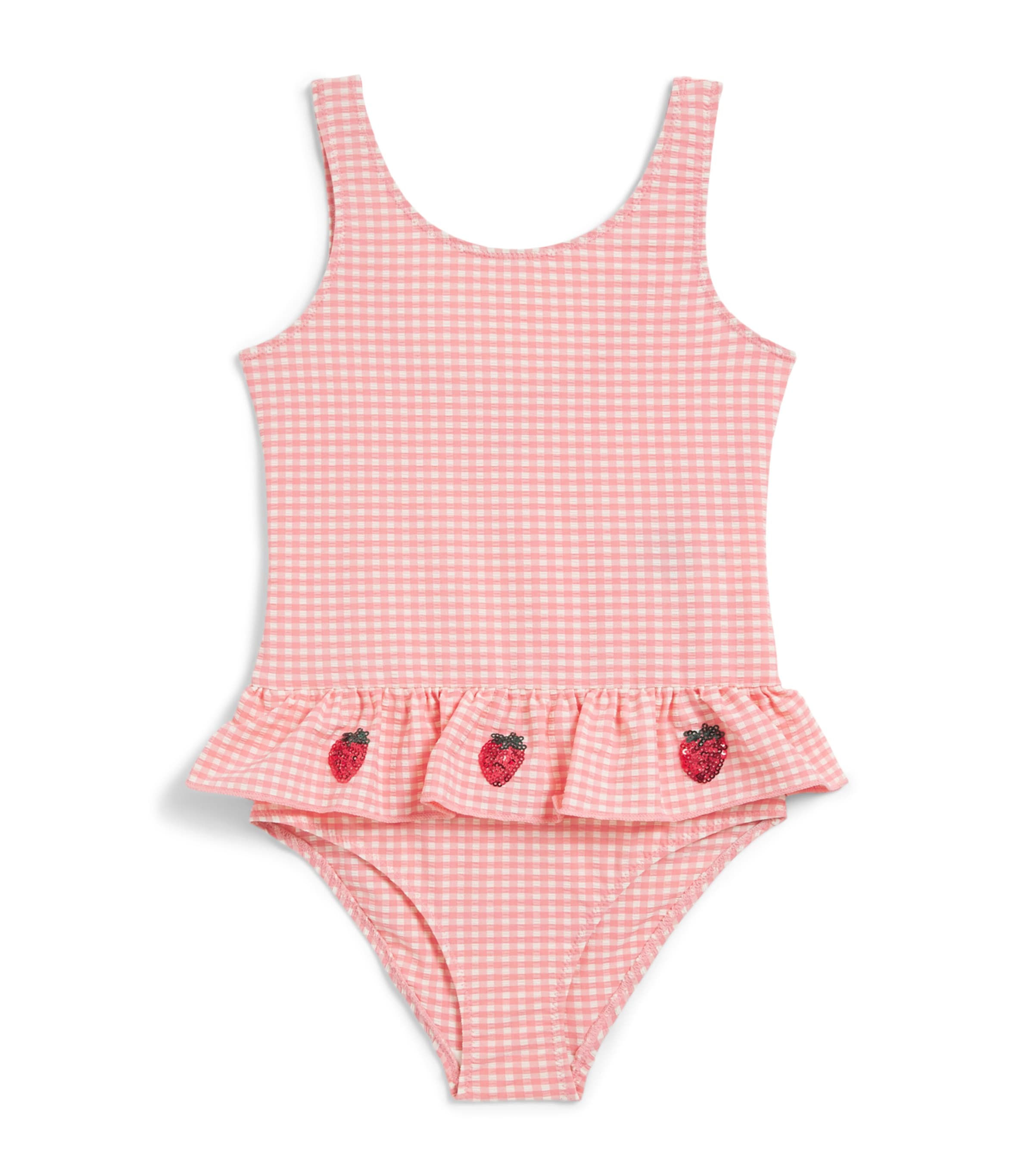 KONGES SLOJD Check Etta Bikini (6 Months-10 Years) Geranium Pink Image 1