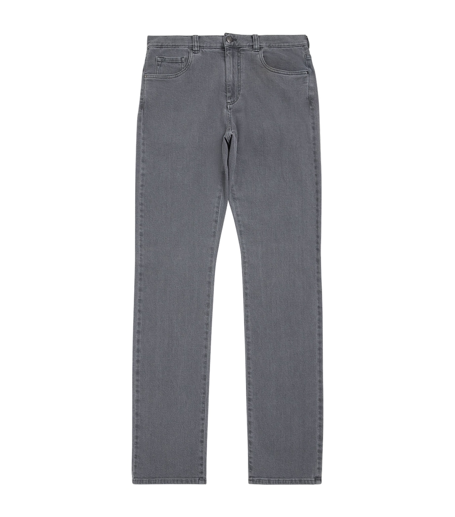 Stretch-Cotton Straight-Fit Jeans 117 Image 1