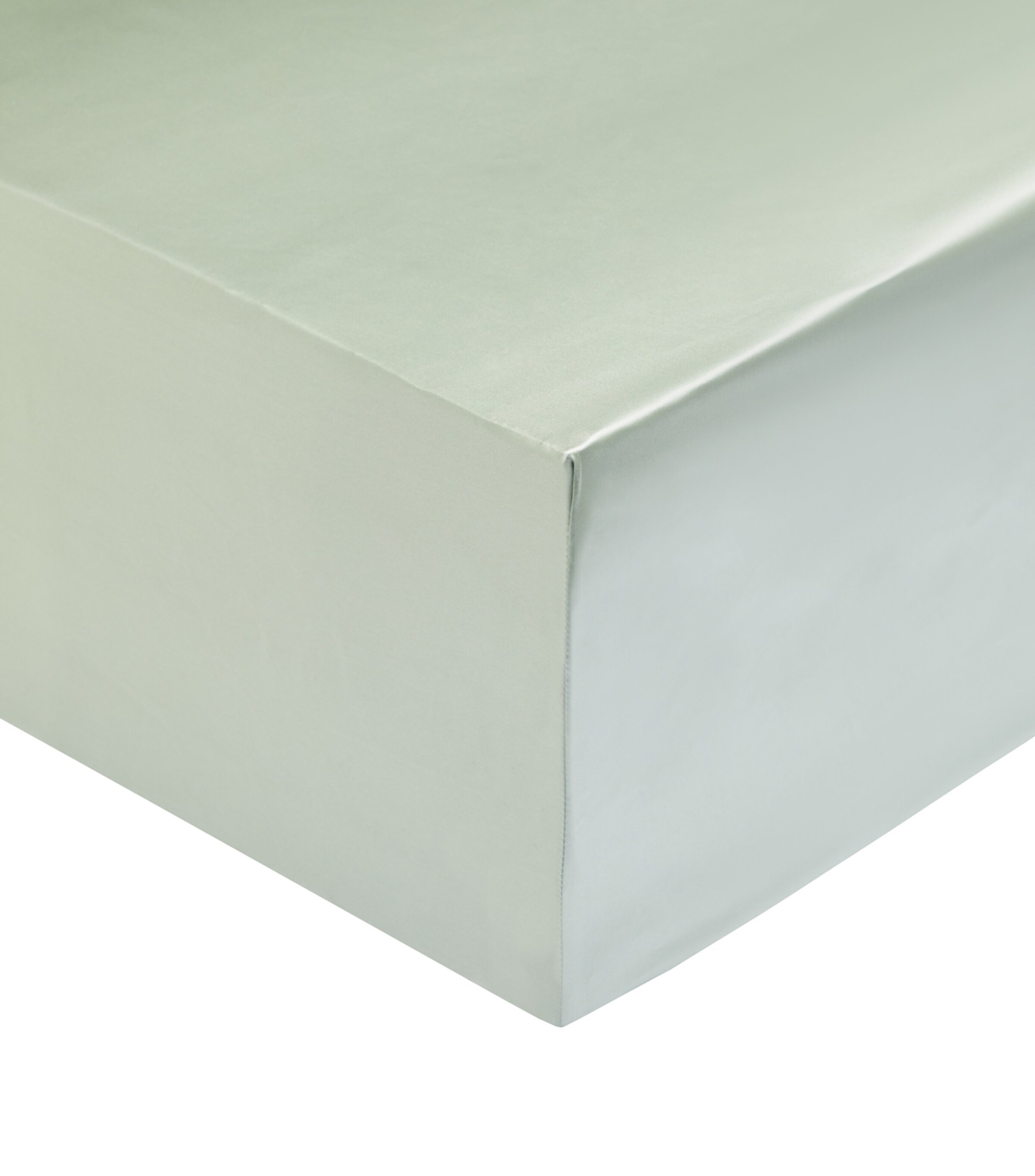 Silk King Fitted Sheet (150cm x 200cm) SAGE Image 2