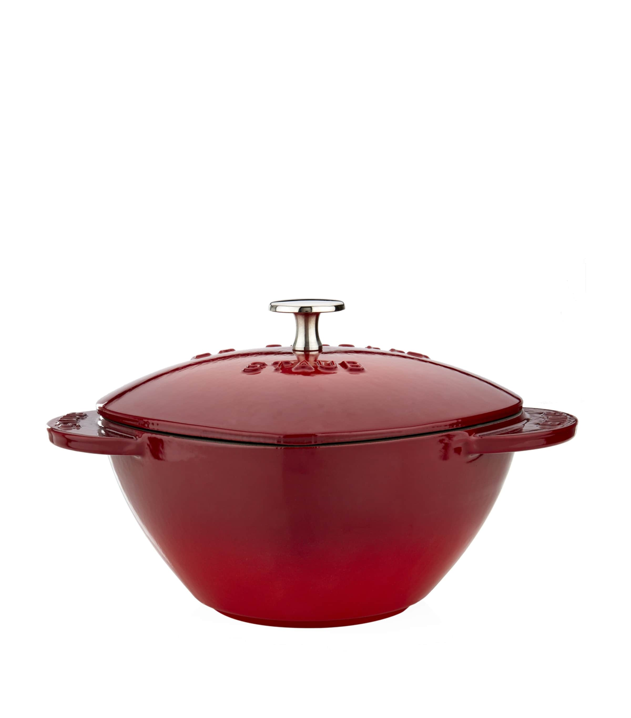 Staub Cherry Heart Cocotte In Red