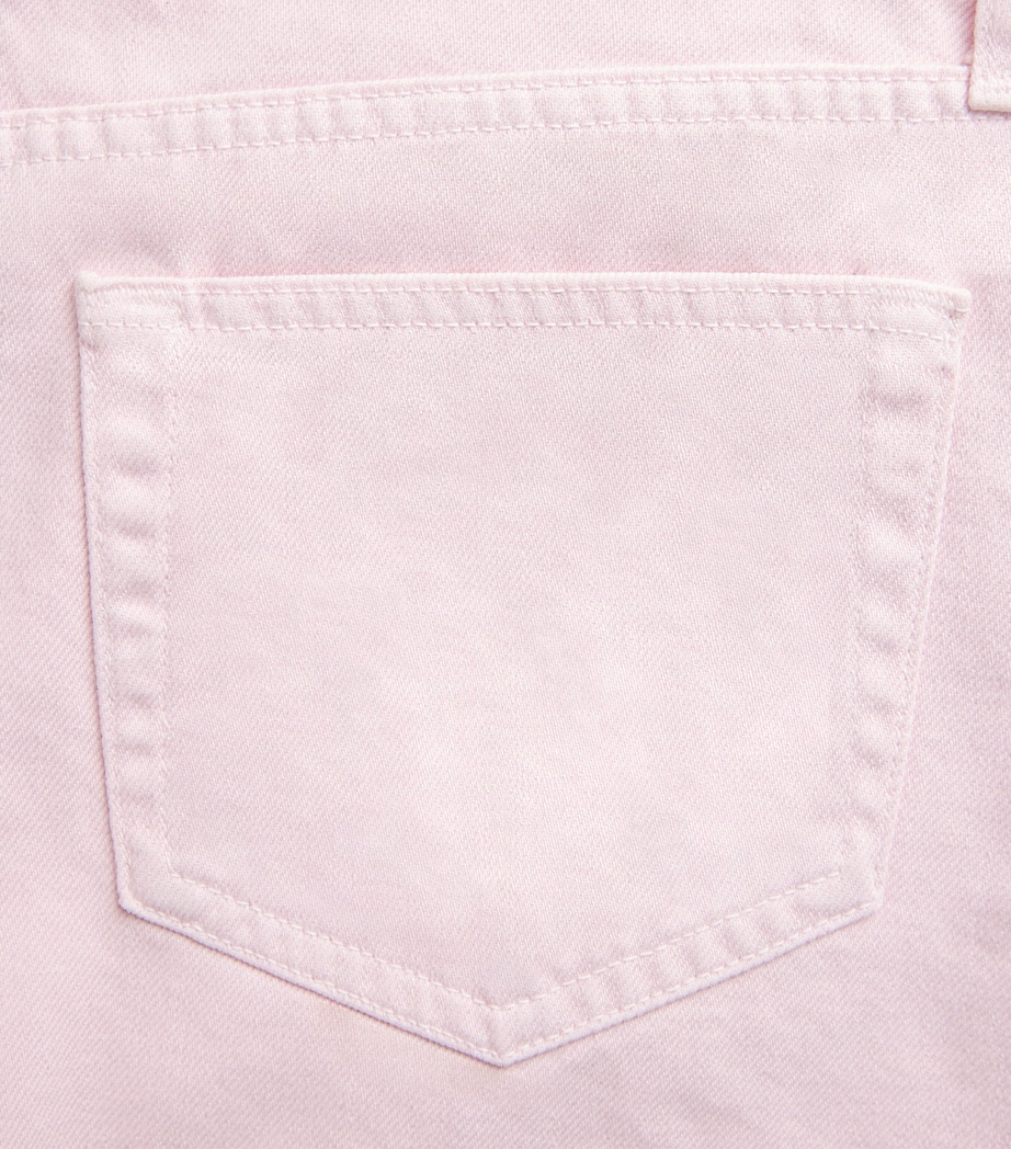 L'Agence Womens High-Rise Beck Denim Shorts Ilds Icy Lilac Dest Image 2