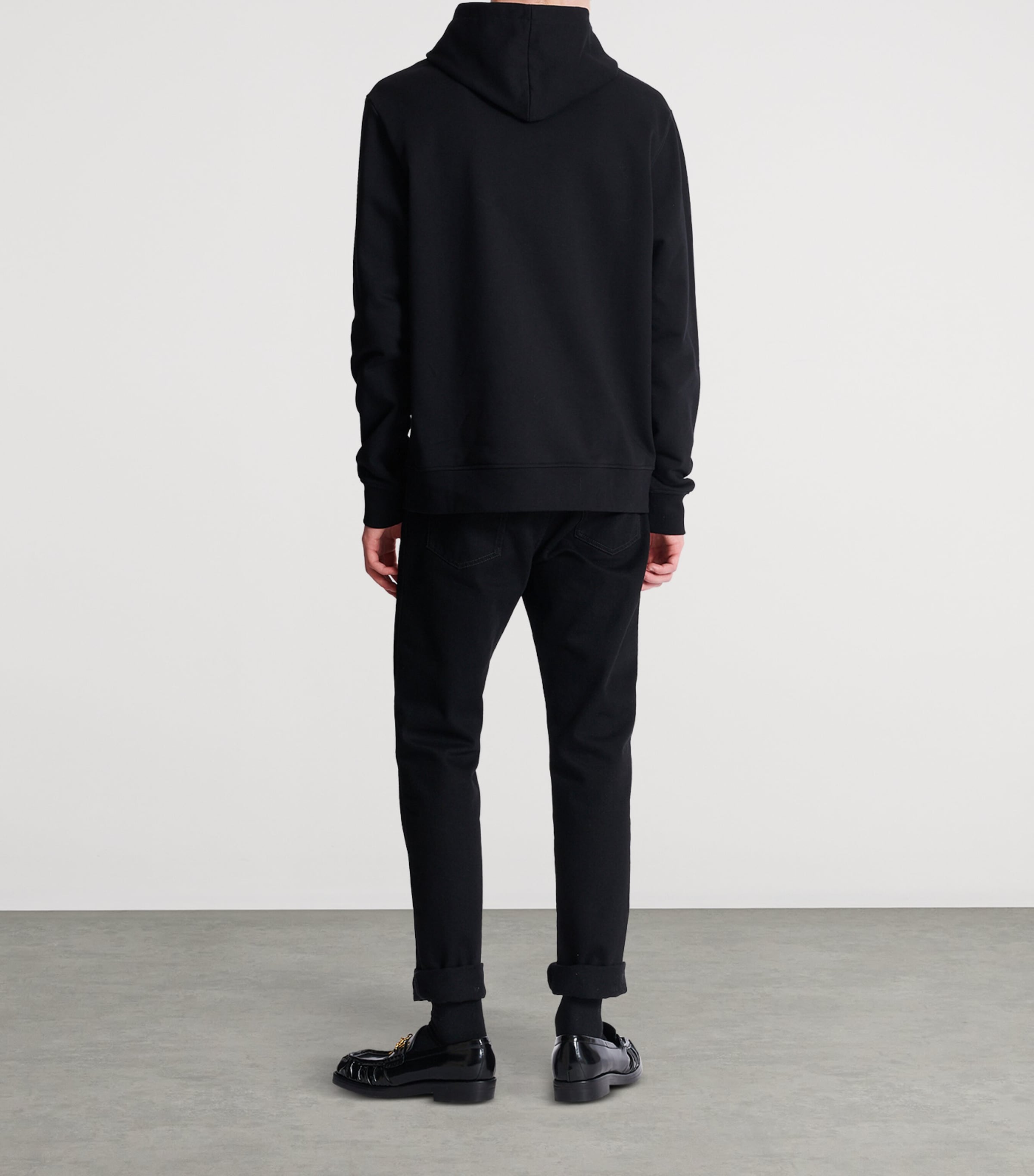 Cotton Chain Print Hoodie EAD NOIR/OR Image 6