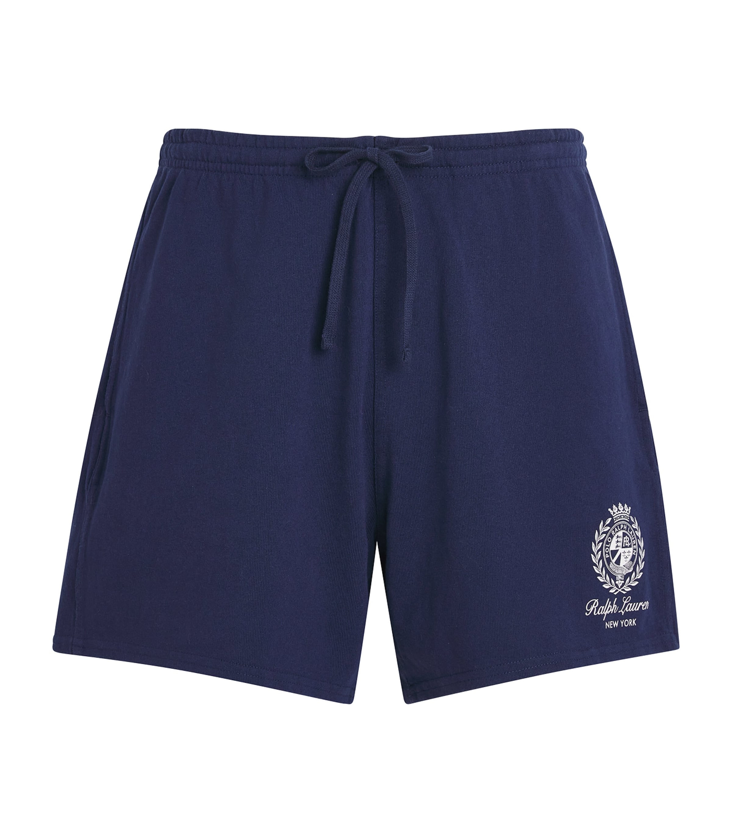Polo Ralph Lauren Mens Cotton Drawstring Logo Shorts Newport Navy Image 1