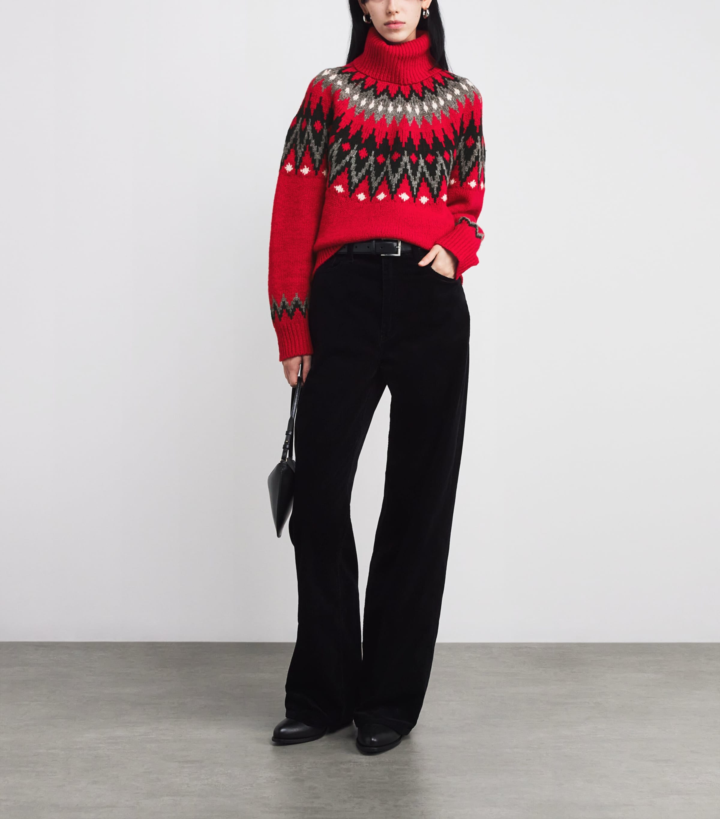 Wool-Blend Fair Isle Sweater FIRESIDE RED MULTI Image 2