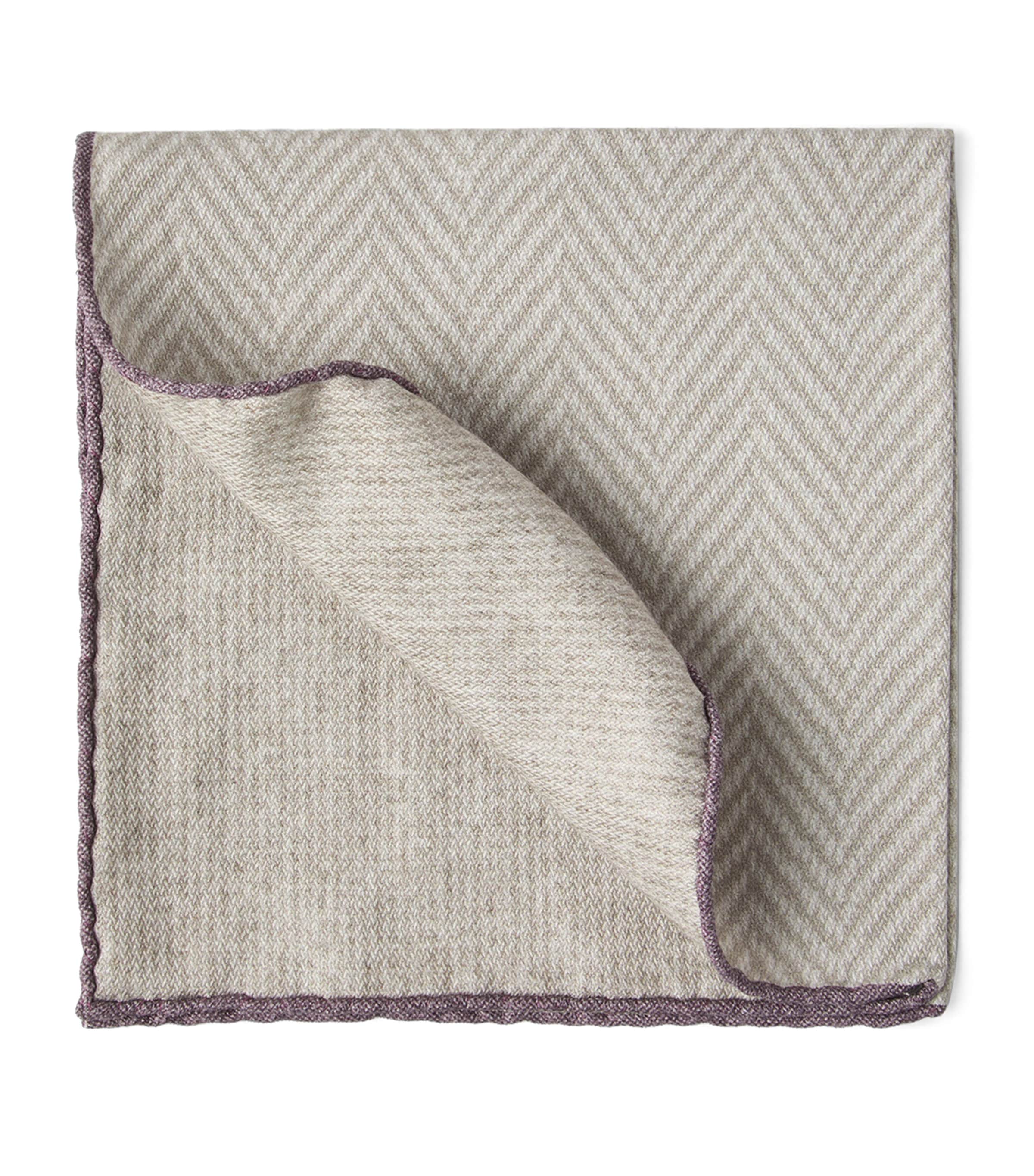 Silk Chevron Pocket Square C026 Image 1