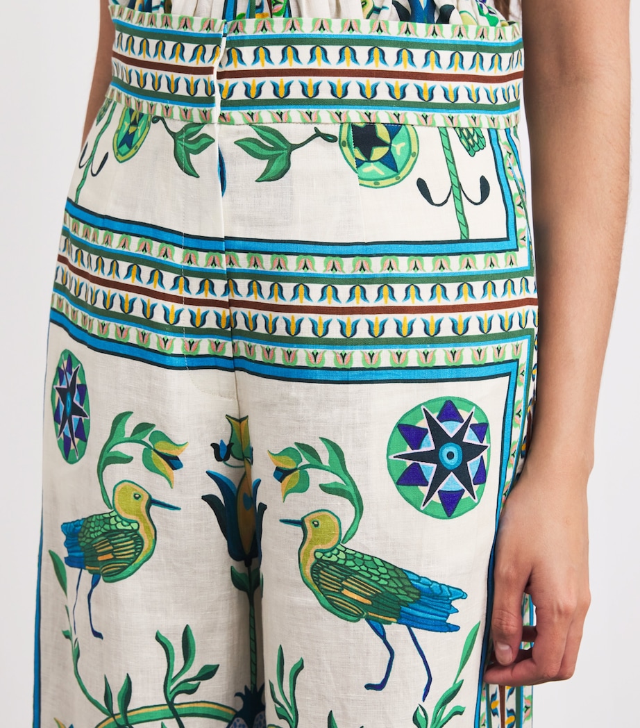 Linen Printed Maria Trousers OFFWHITE MULTICOLOR Image 6