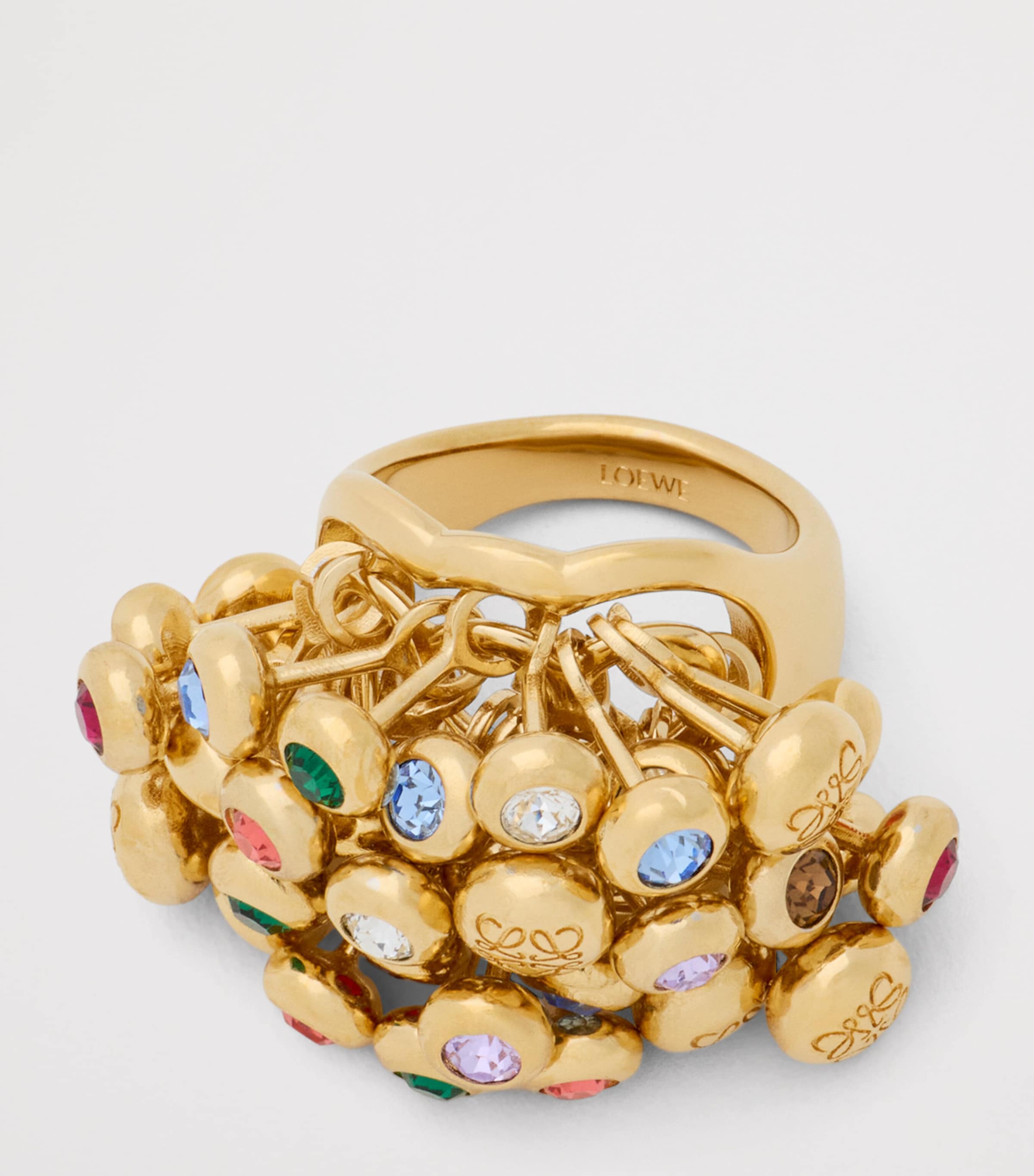 LOEWE Crystal Push Pin Ring Gold/multicolor Image 2