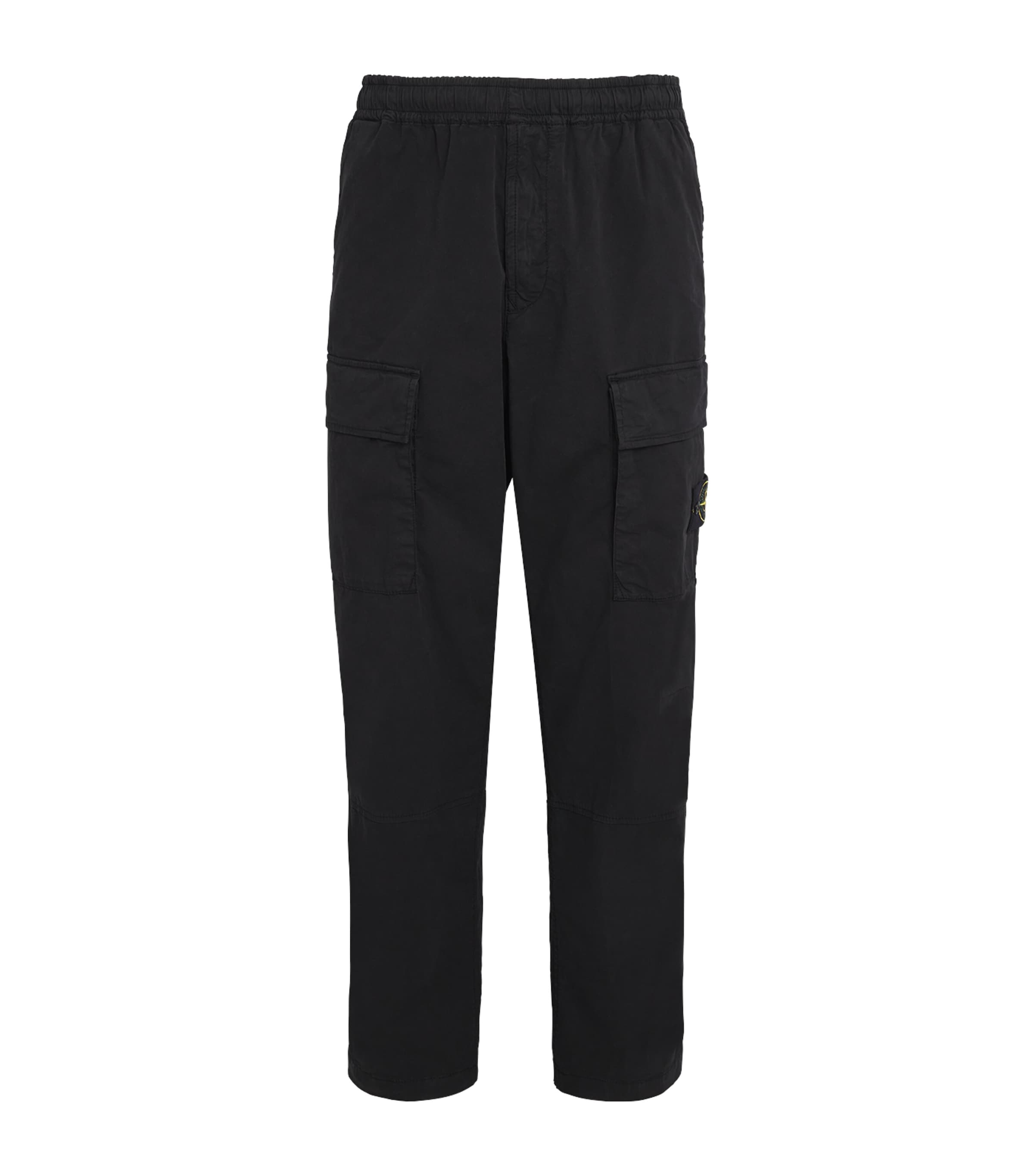 Stone Island Mens Stretch Organic Cotton Cargo Trousers Image 1