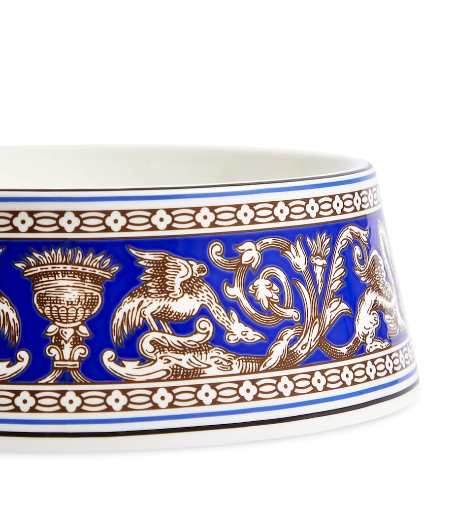 Bone China Florentine Pet Bowl (21cm) BLUE Image 4