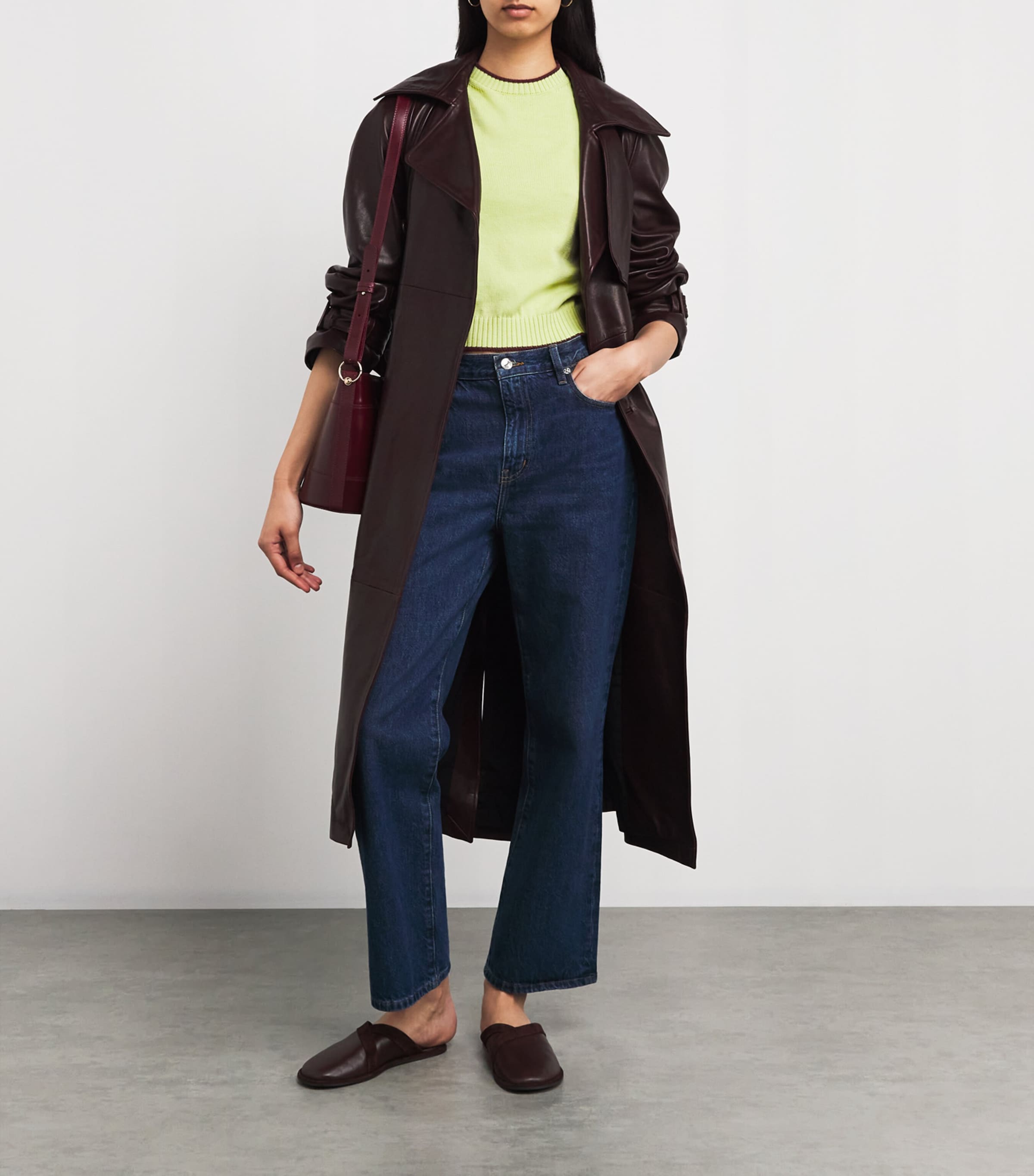 Cotton-Blend Knit T-Shirt LIME Image 2