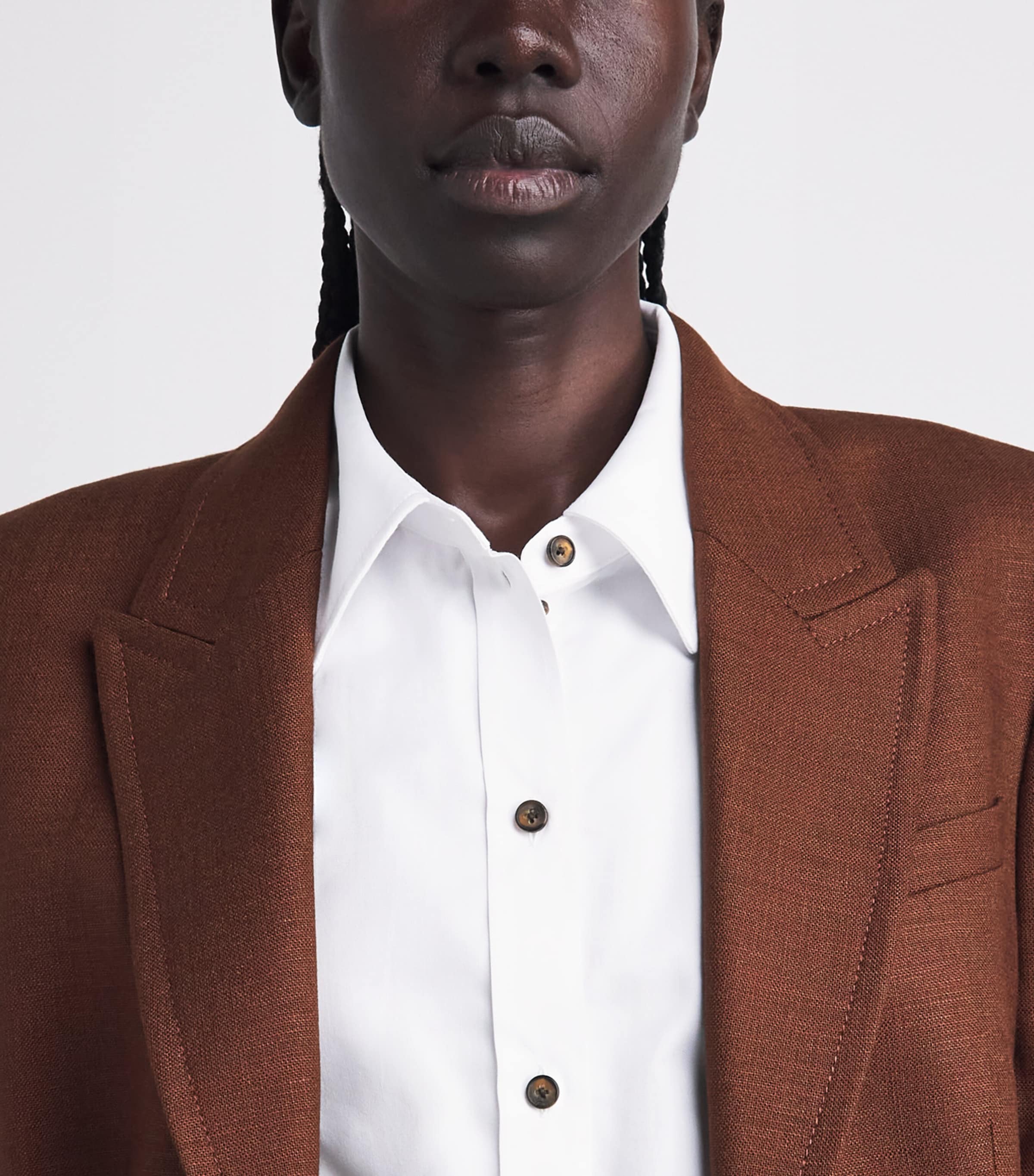 ME+EM Womens Cotton-Blend Perfectly Proportioned Shirt White Image 3