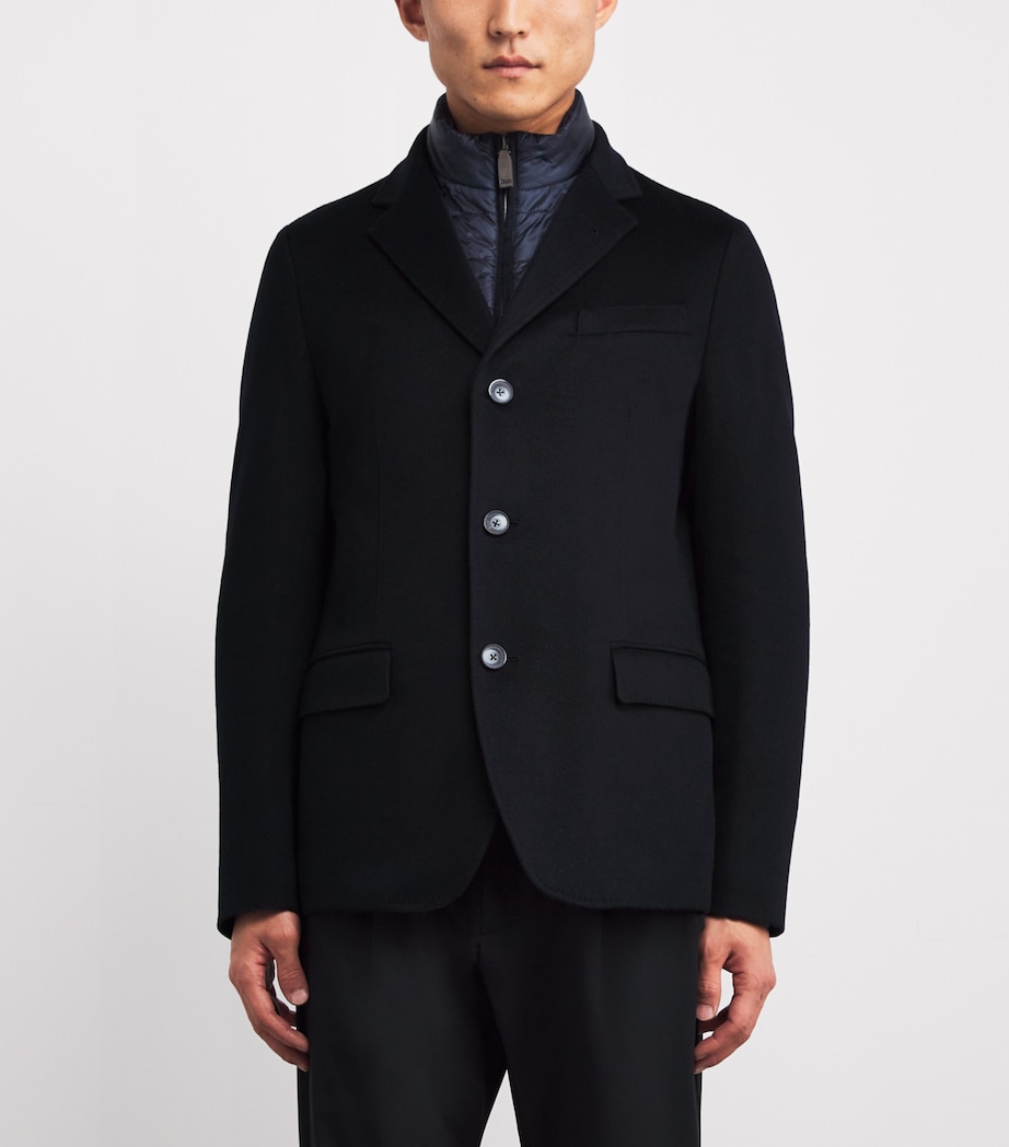 Cashmere Insert-Detail Blazer 9290 DARK NAVY Image 3